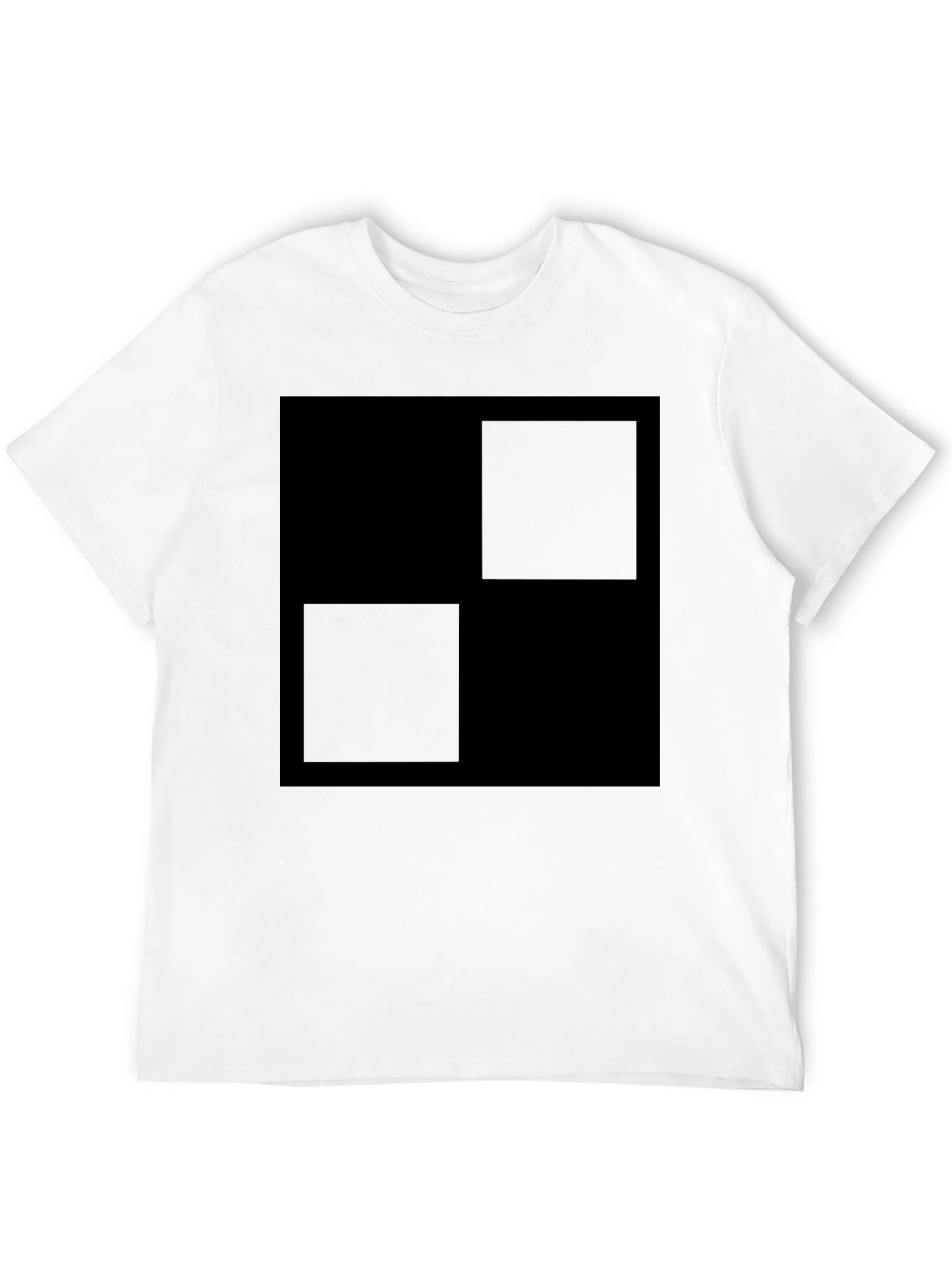 Modern Black Square Graphic T-Shirt