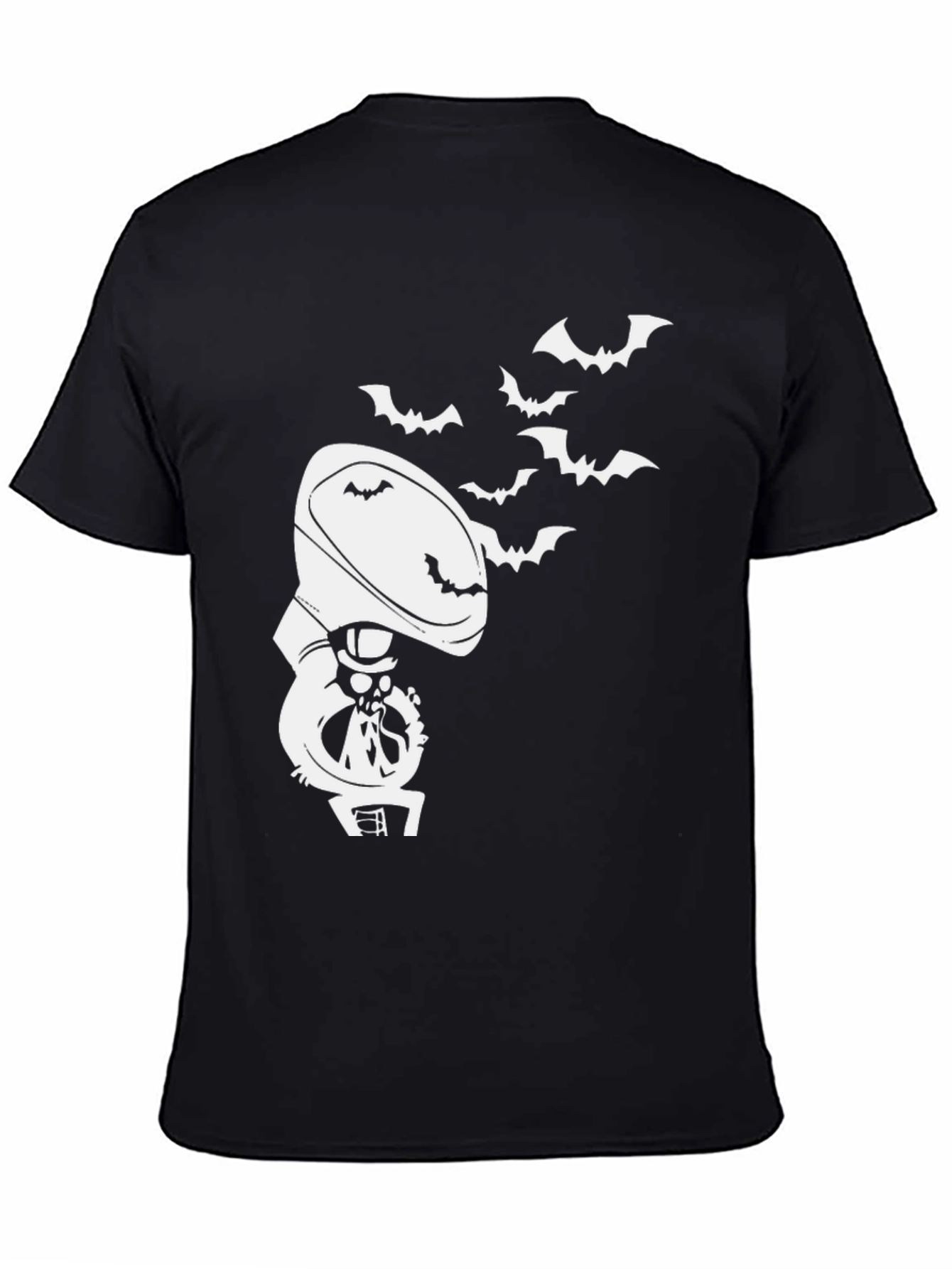 Halloween Phonograph Bat Graphic Tee