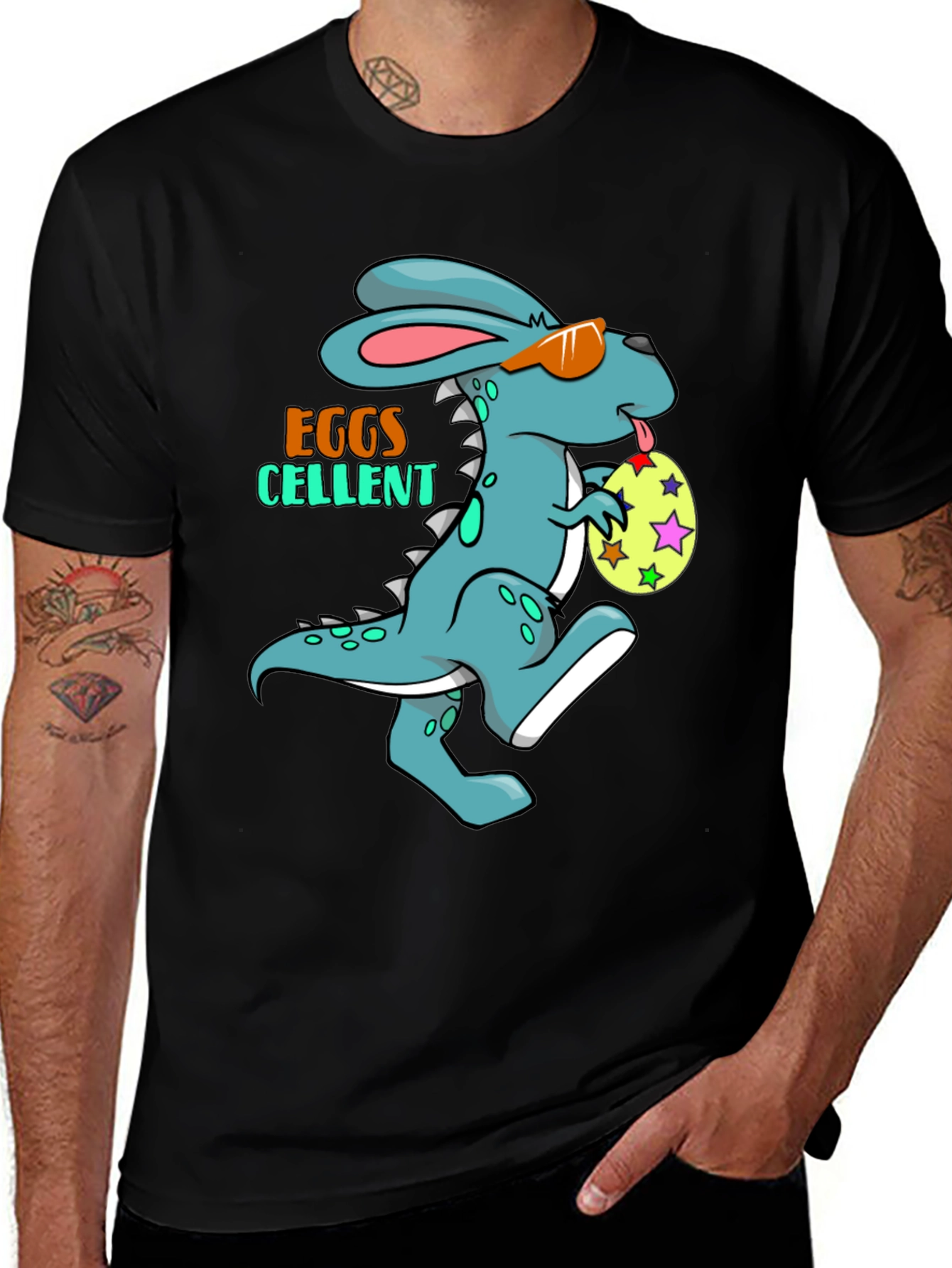 Funny Easter Dino-Bunny Graphic Tee