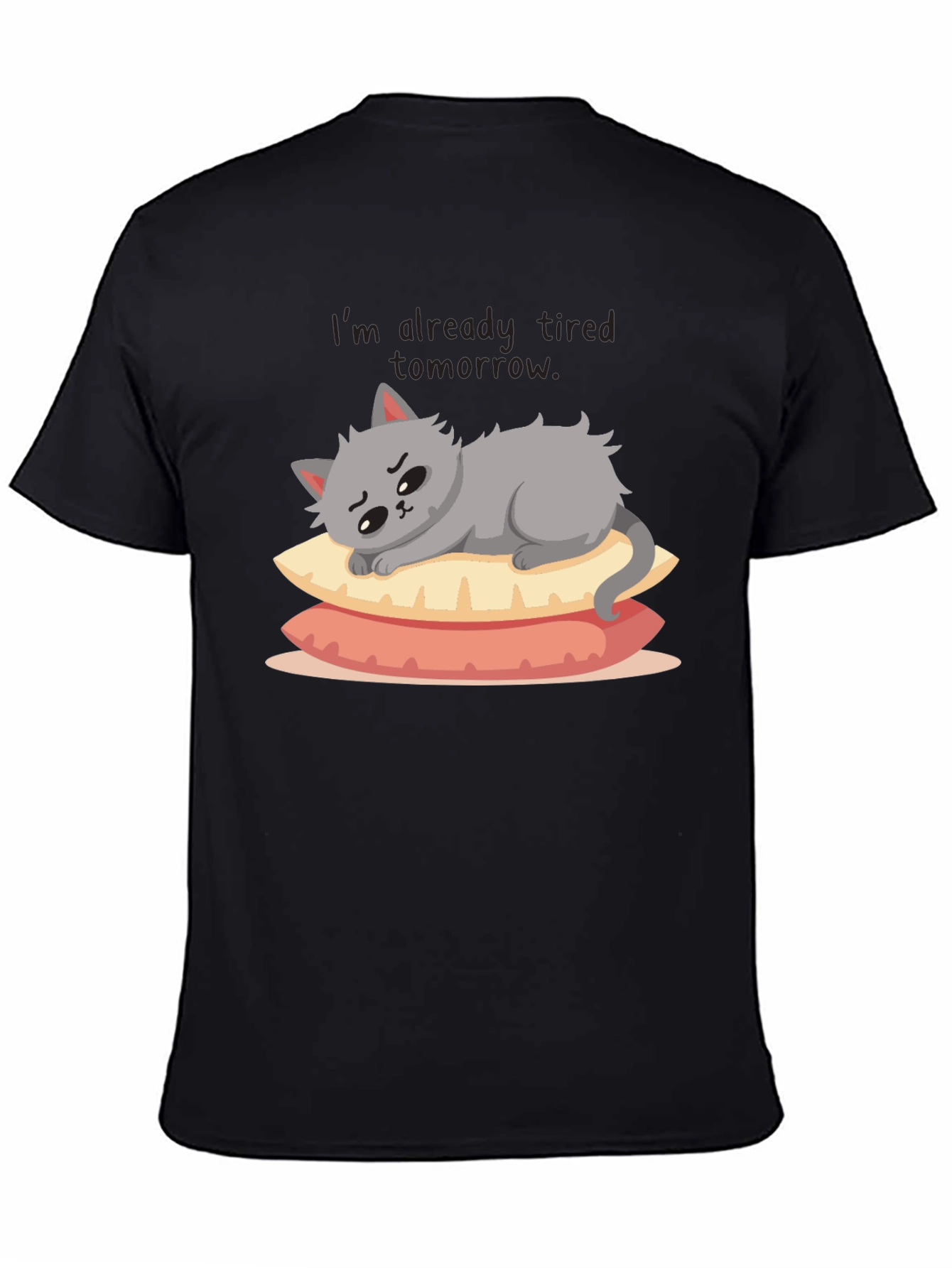 Lazy Cat on Pillows Graphic Tee