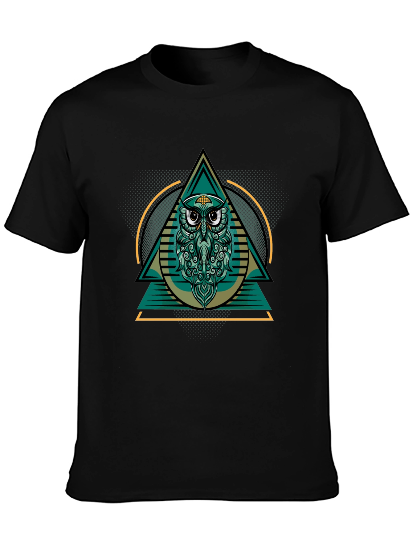 Owl Graphic Black T-Shirt