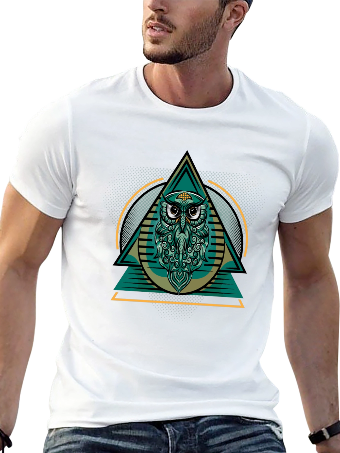 Owl Graphic Black T-Shirt