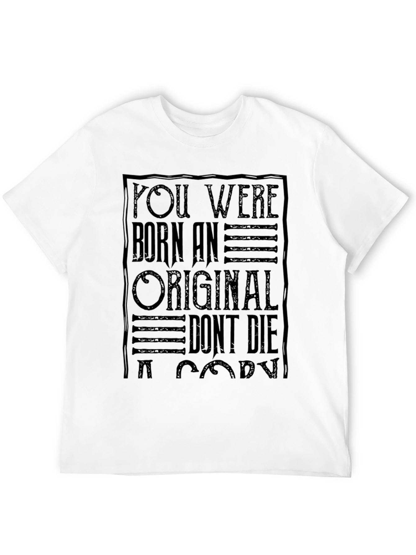 Be Original Black Graphic Tee for Men