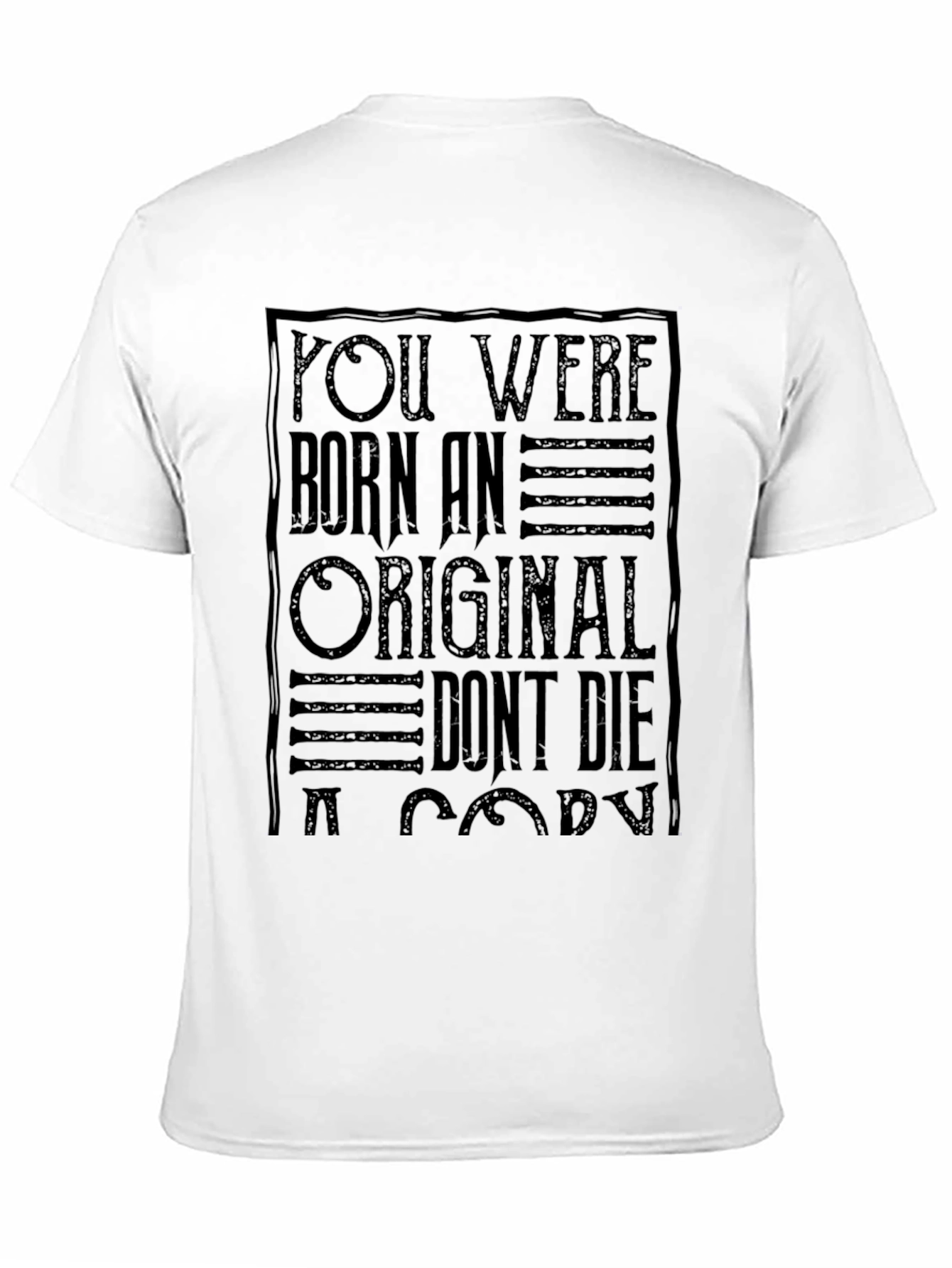 Be Original Black Graphic Tee for Men