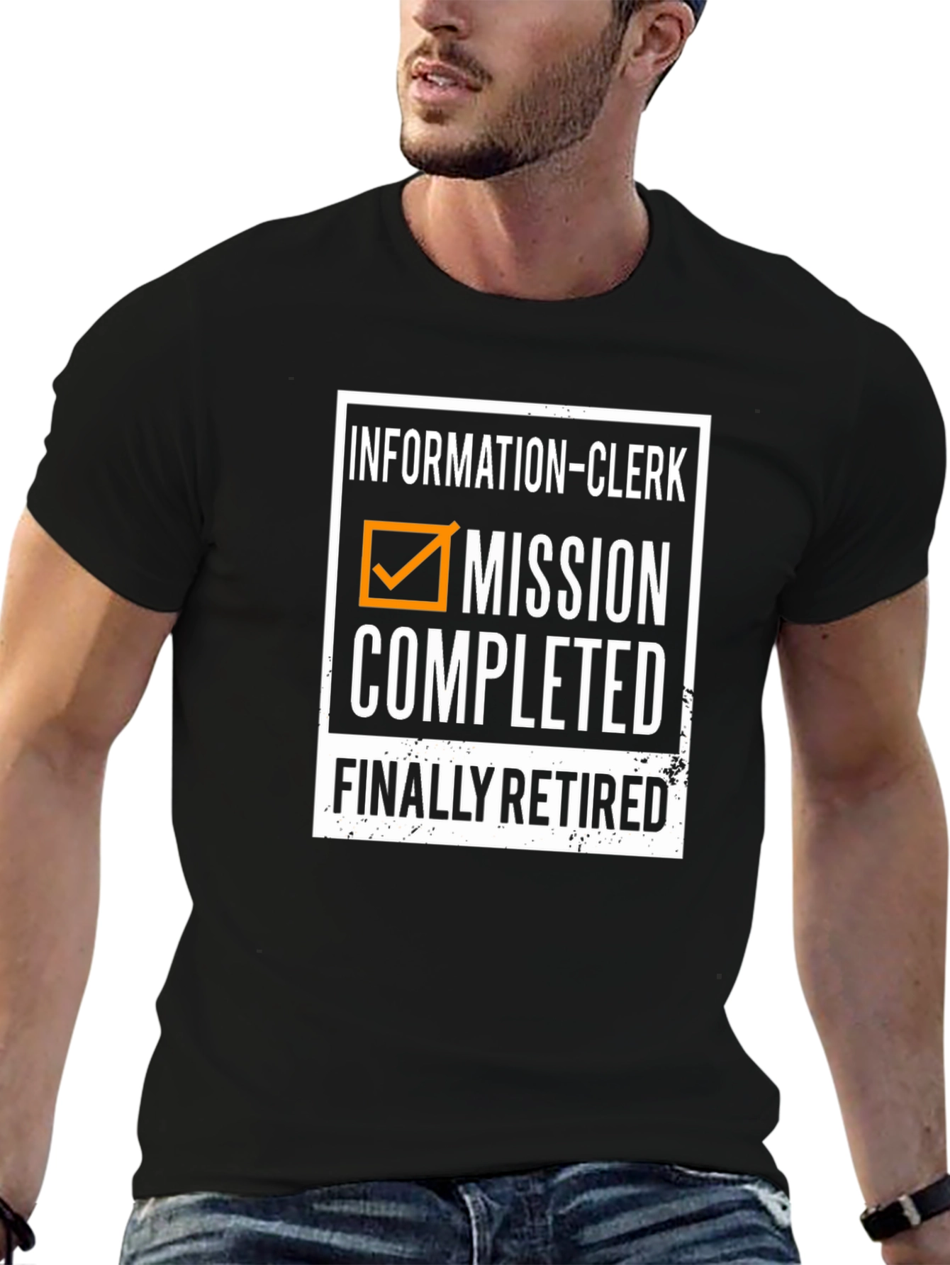 Retired Information Clerk Mission Completed T-Shirt