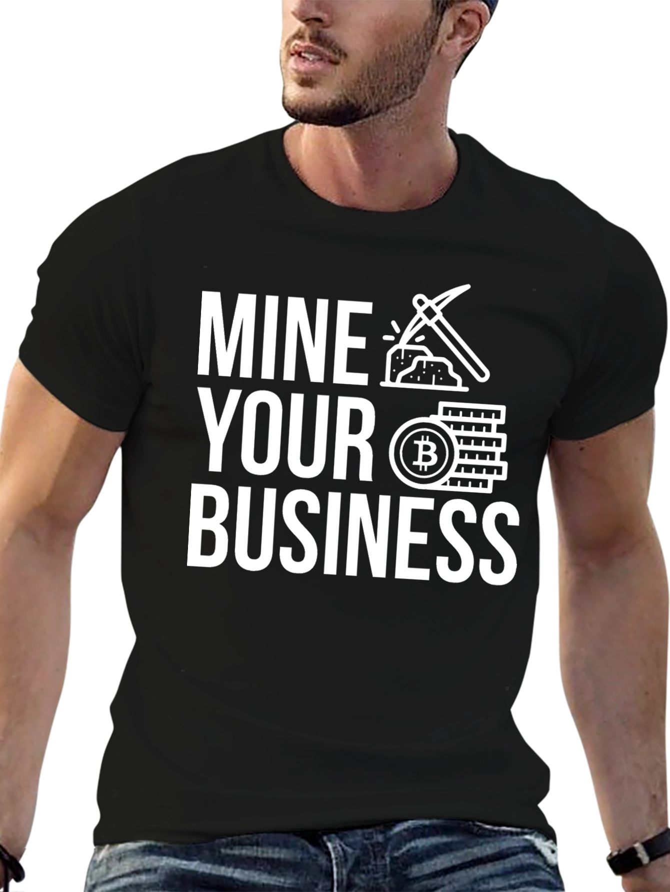 Mine Your Business Bitcoin Graphic Tee - Black