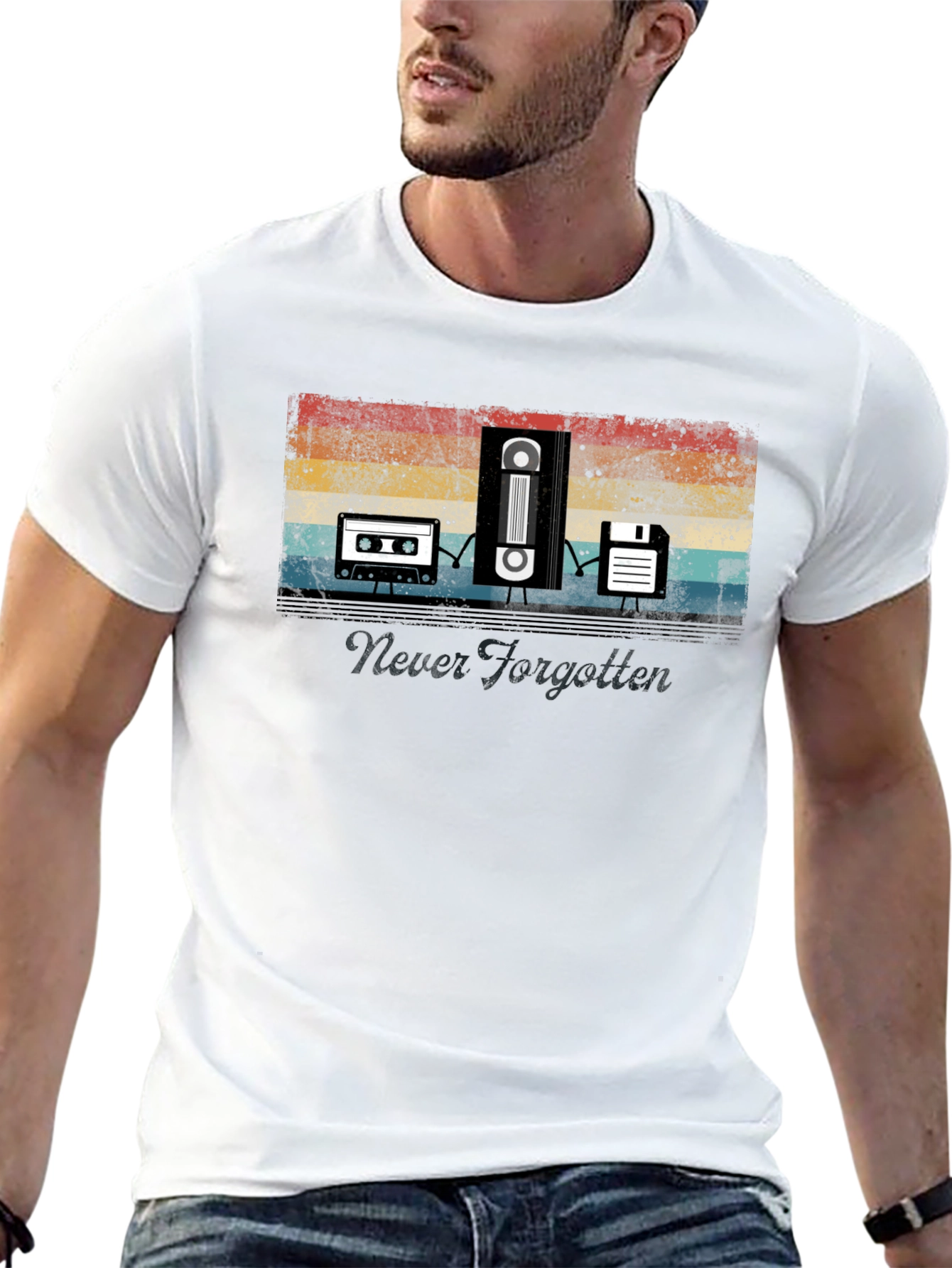 Retro Media Graphic T-Shirt
