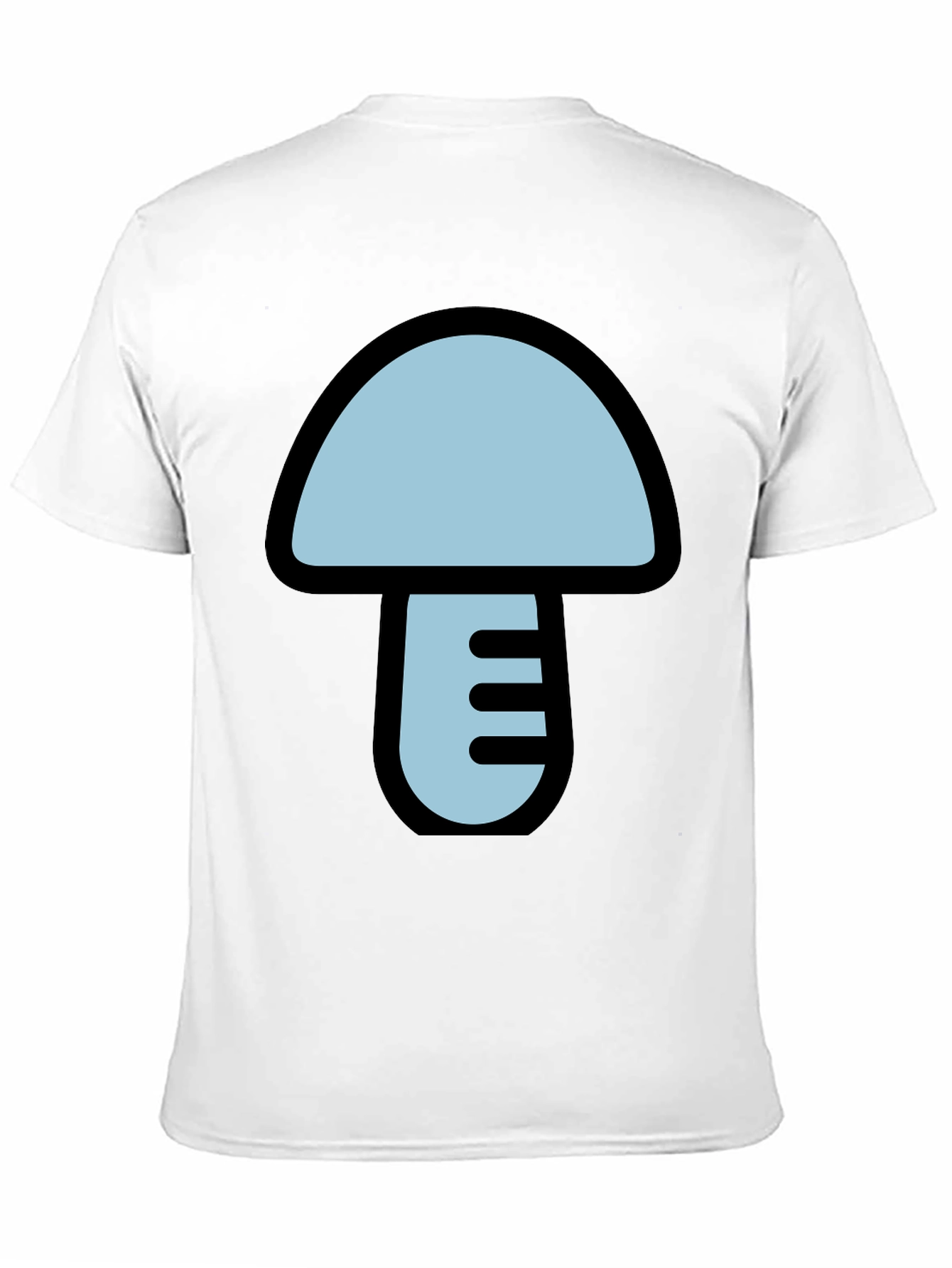 Mushroom Graphic T-Shirt - Black Casual Tee