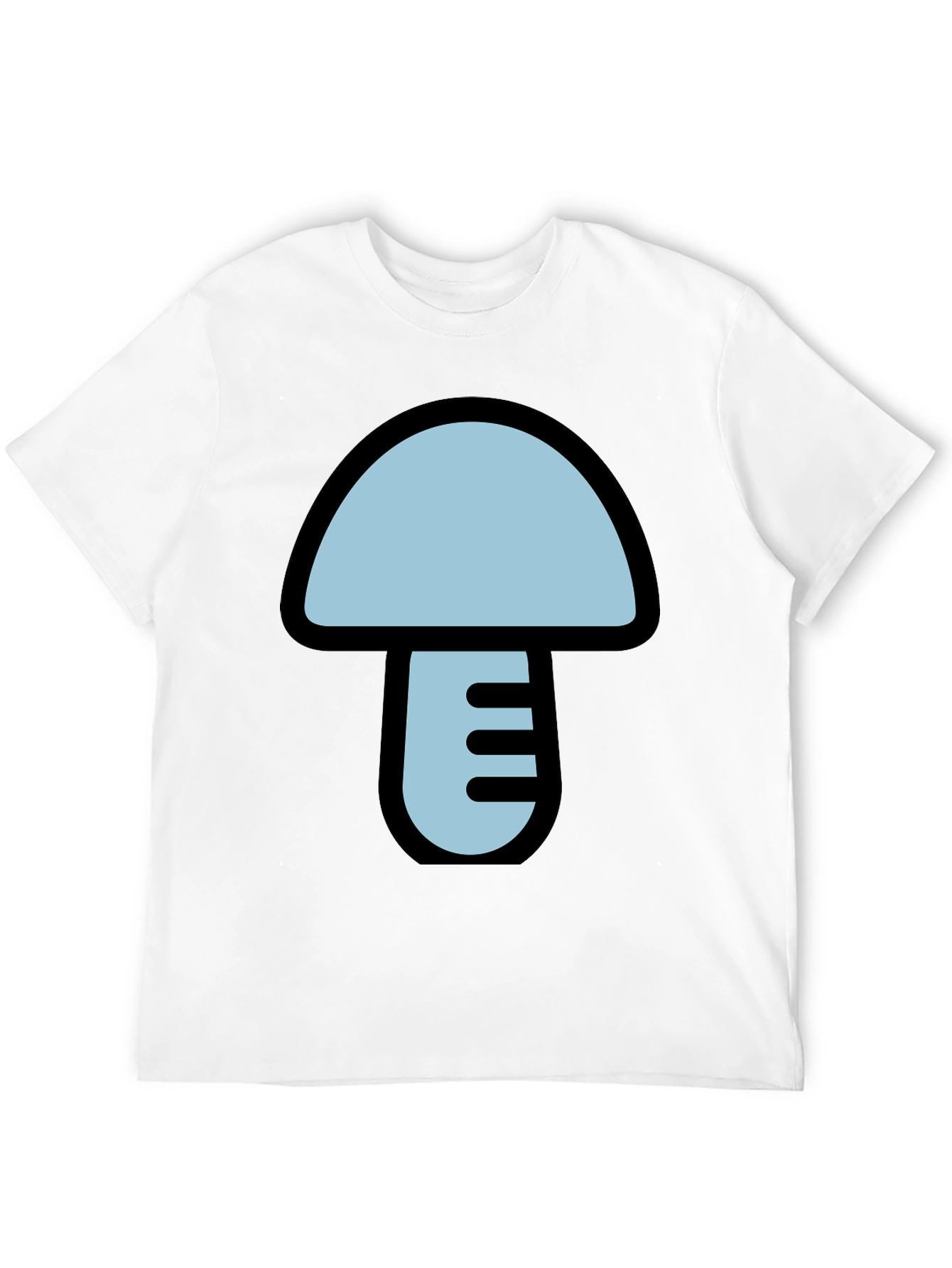 Mushroom Graphic T-Shirt - Black Casual Tee