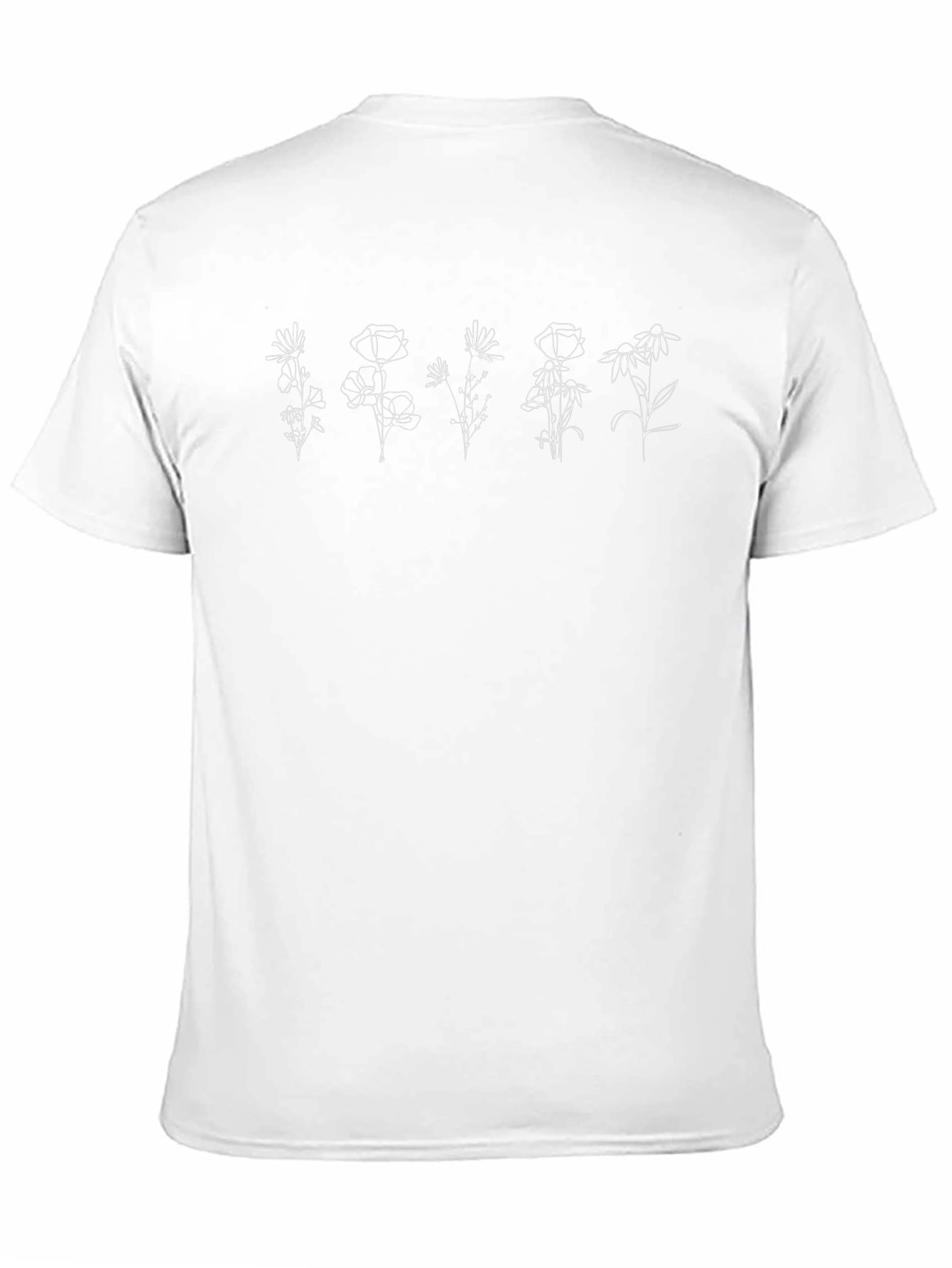 Botanical Sketch Black T-Shirt