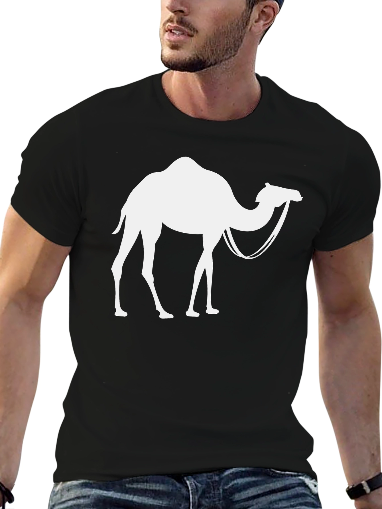 Camel Graphic T-Shirt - Classic Crew Neck