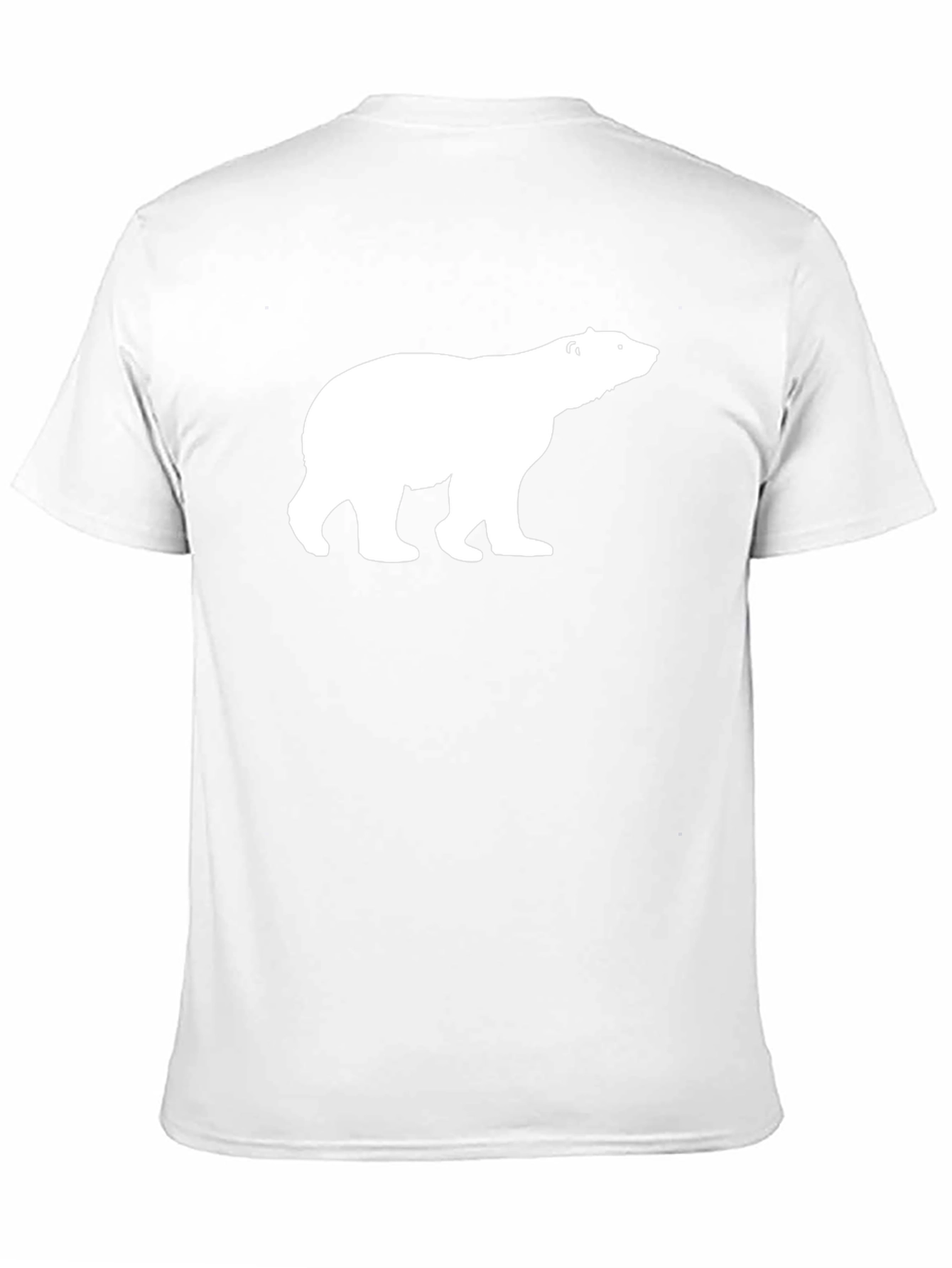 Black T-Shirt with White Polar Bear Graphic