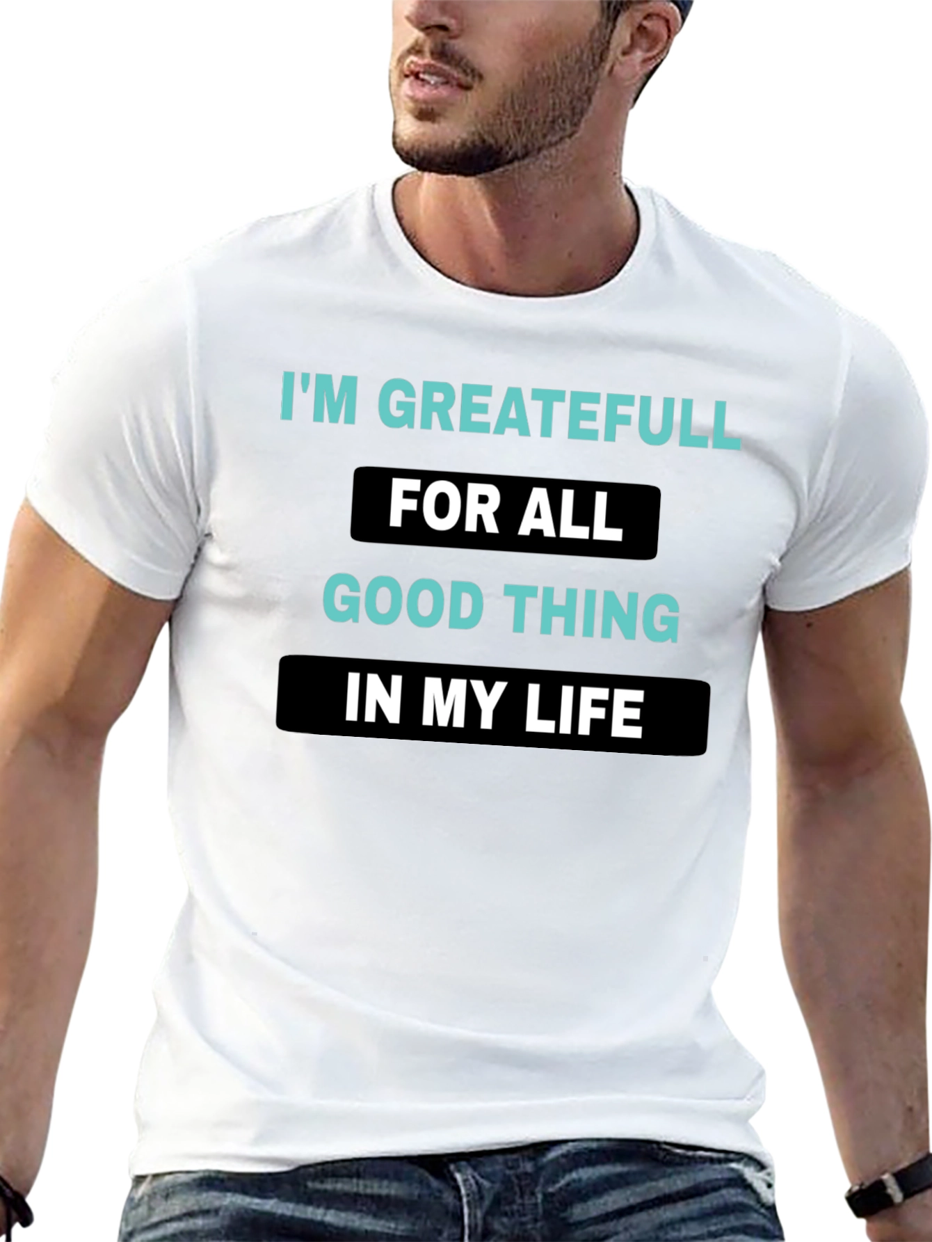 Grateful Life Black T-Shirt - Positive Vibes