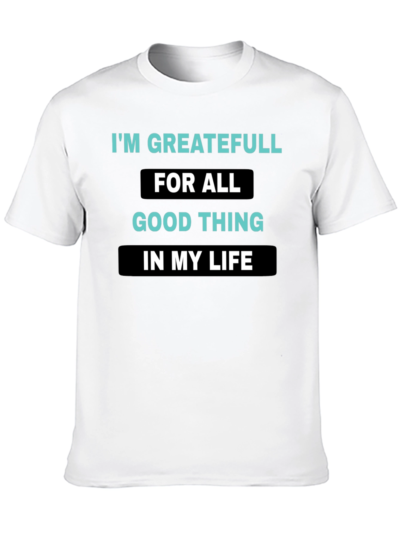Grateful Life Black T-Shirt - Positive Vibes