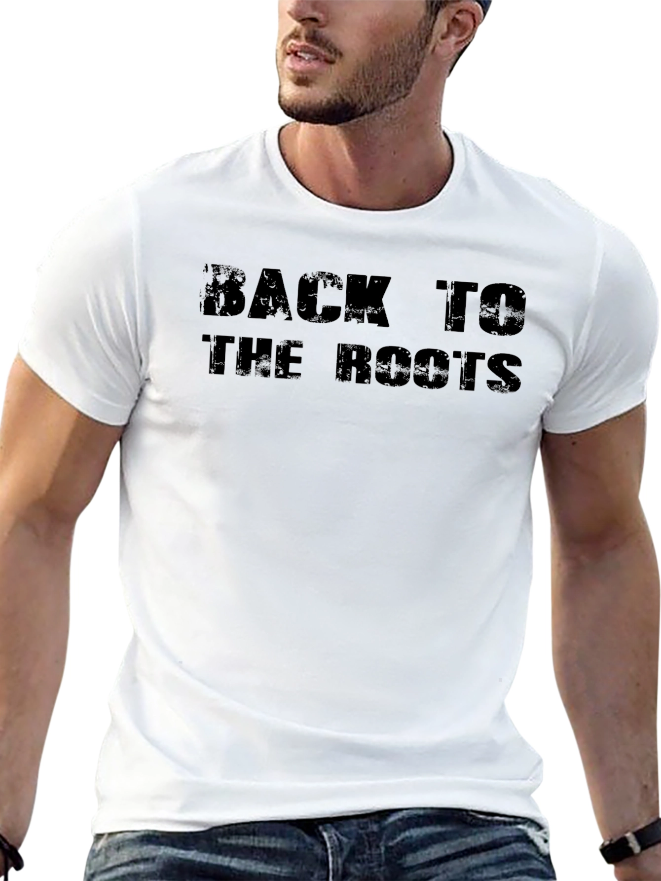 Back to the Roots Black Graphic Tee