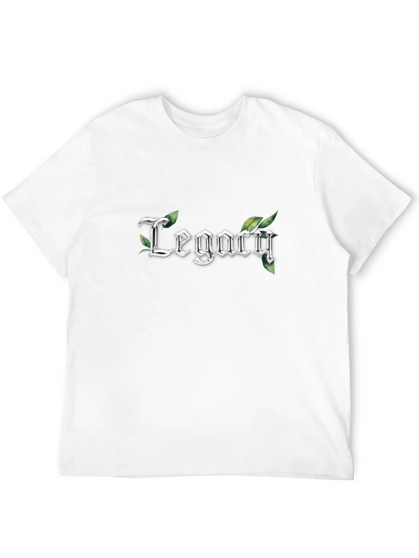 Legacy Tee: Classic Black T-Shirt with Floral Lettering