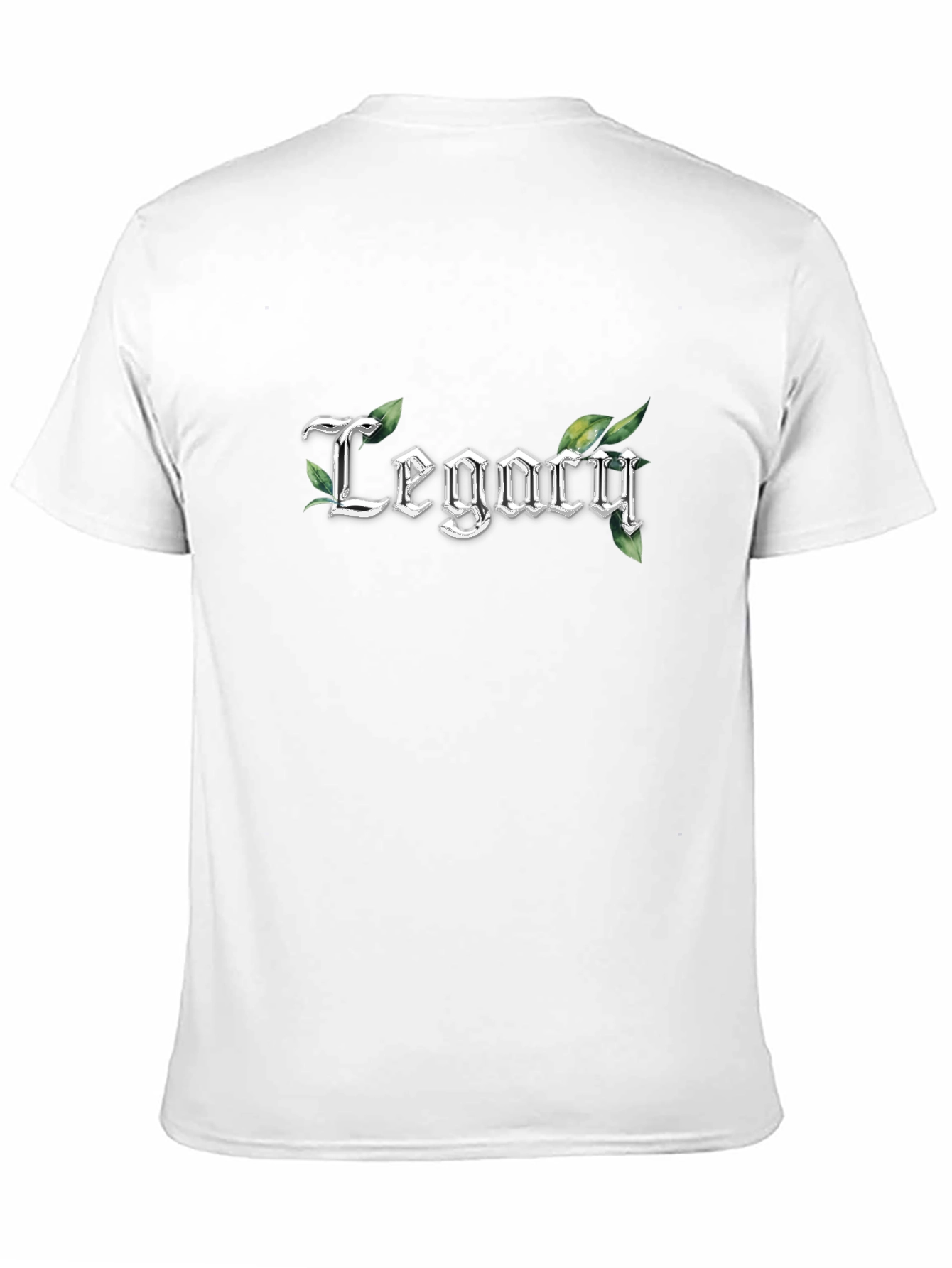 Legacy Tee: Classic Black T-Shirt with Floral Lettering