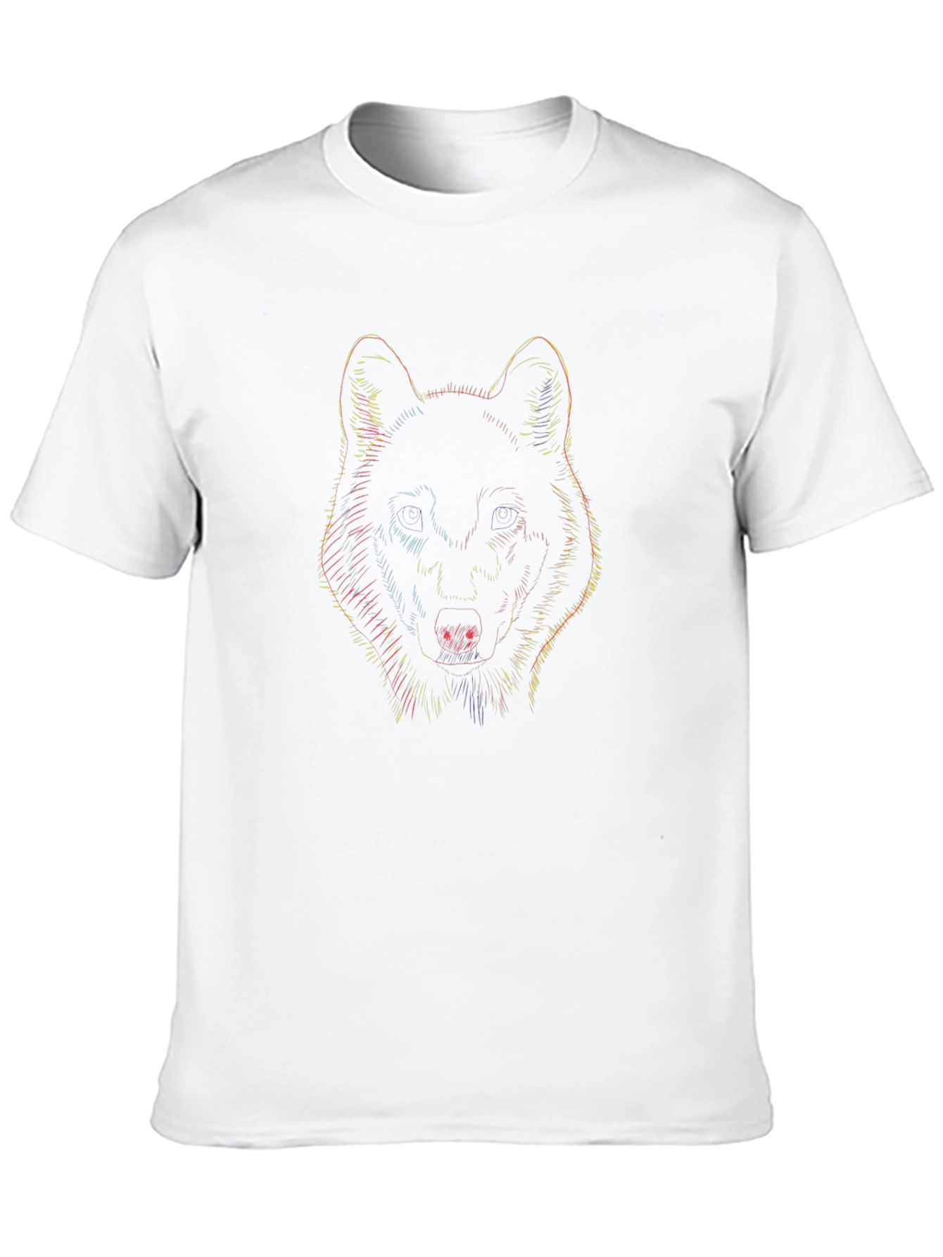 Wolf Graphic Print Black T-Shirt for Men