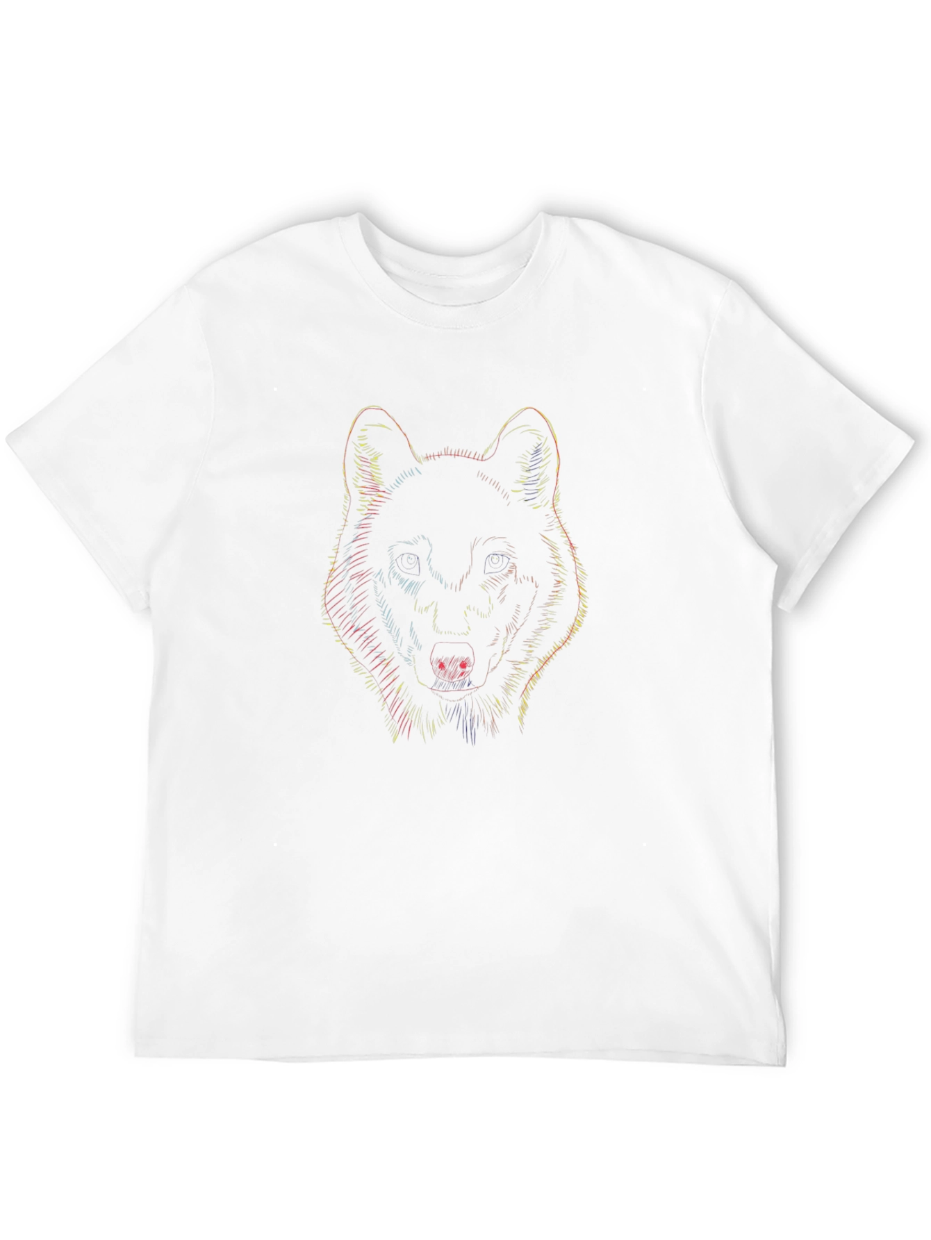 Wolf Graphic Print Black T-Shirt for Men