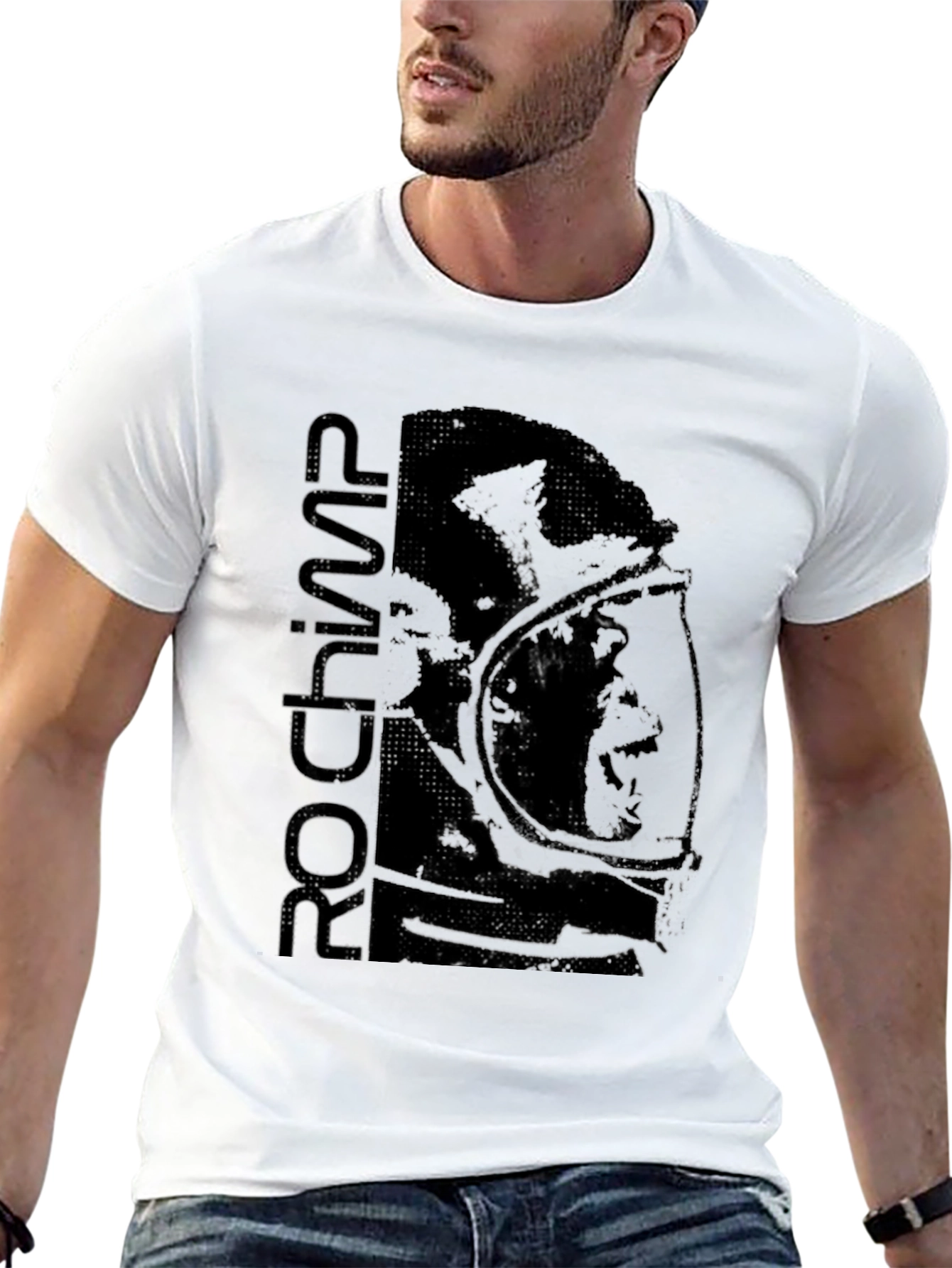 Retro Astronaut Graphic Black T-Shirt