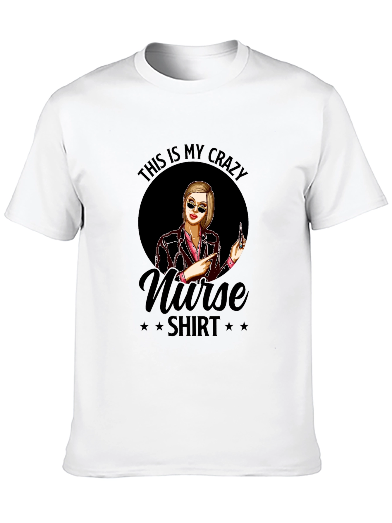 Crazy Nurse T-Shirt - Novelty Graphic Tee