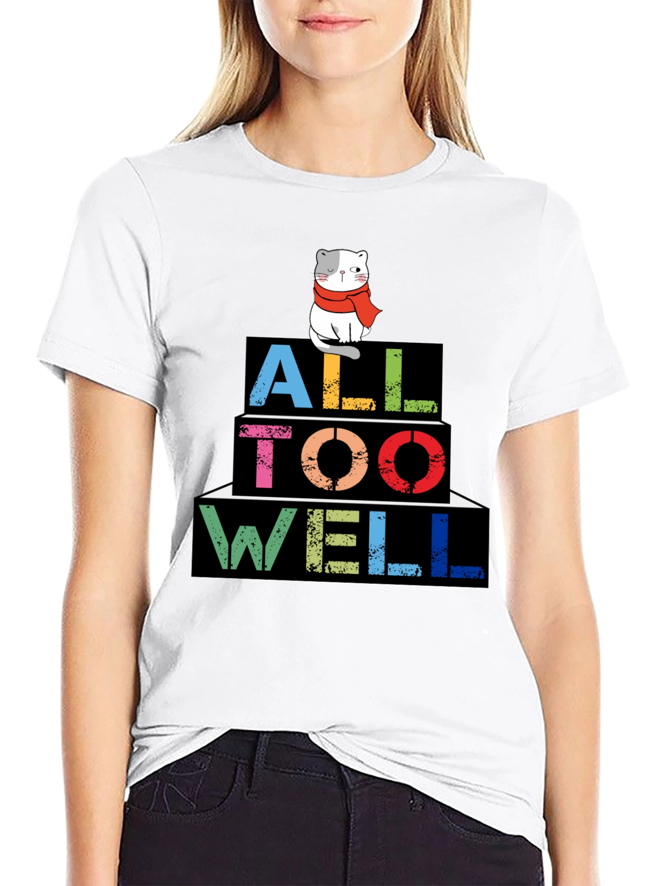All Too Well Cat Graphic Tee - Trendy Style