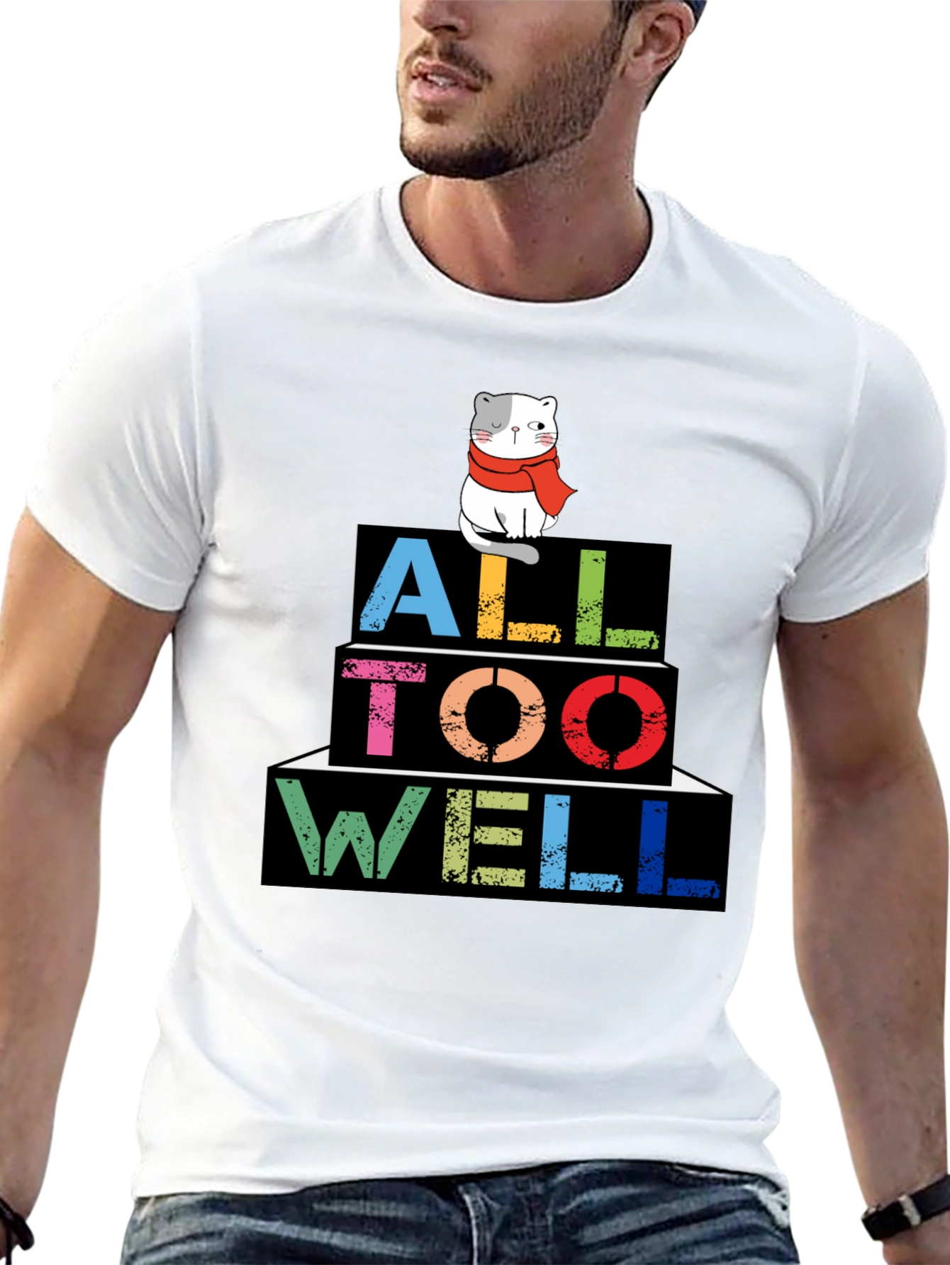 All Too Well Cat Graphic Tee - Trendy Style