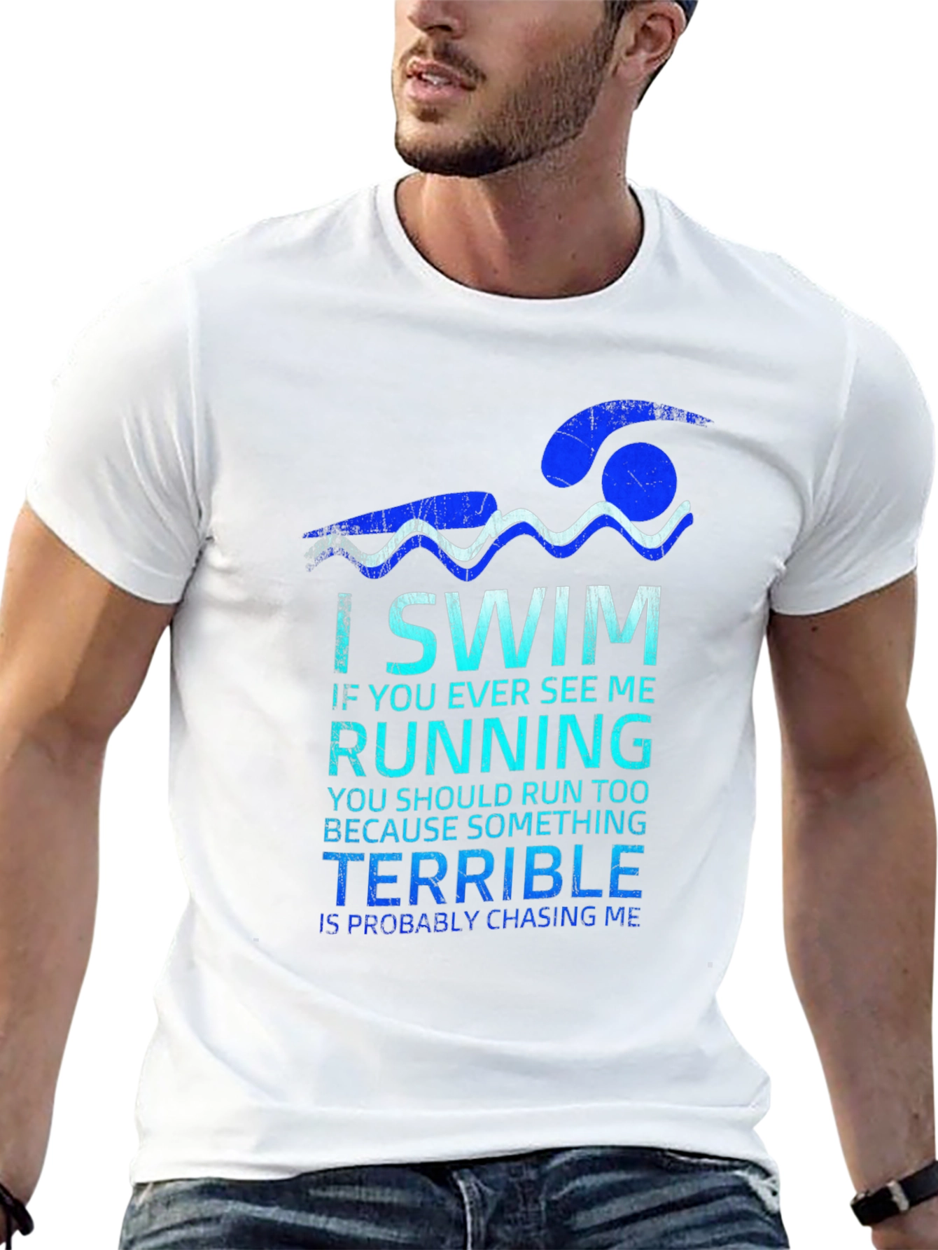 I Swim Terrible Chasing Me Graphic Tee