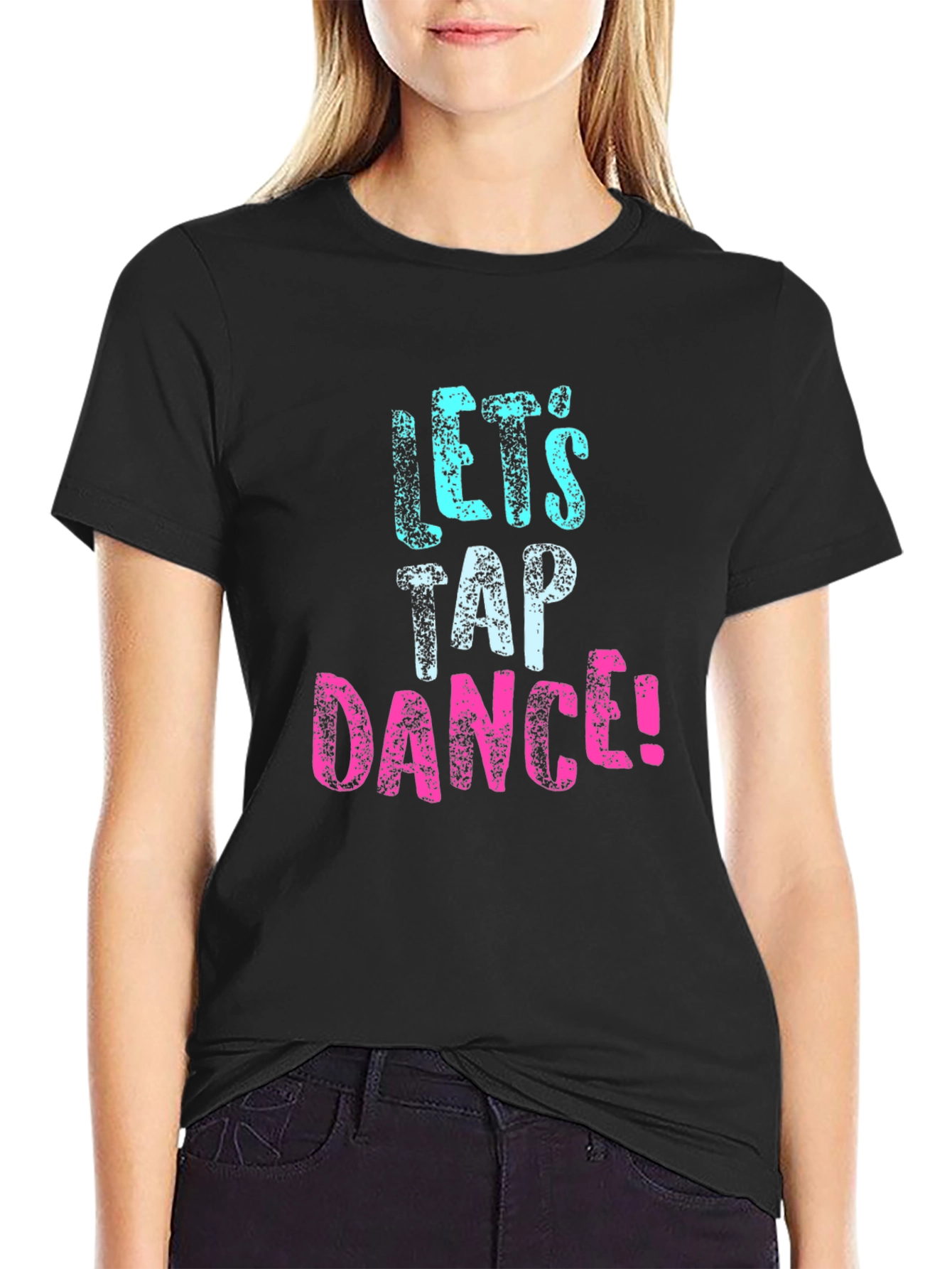 Lets Tap Dance! Graphic Tee - Black Cotton T-Shirt