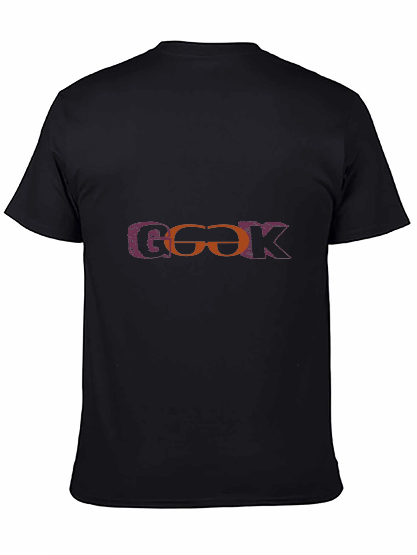 Geek Graphic T-Shirt - Black Crew Neck Tee