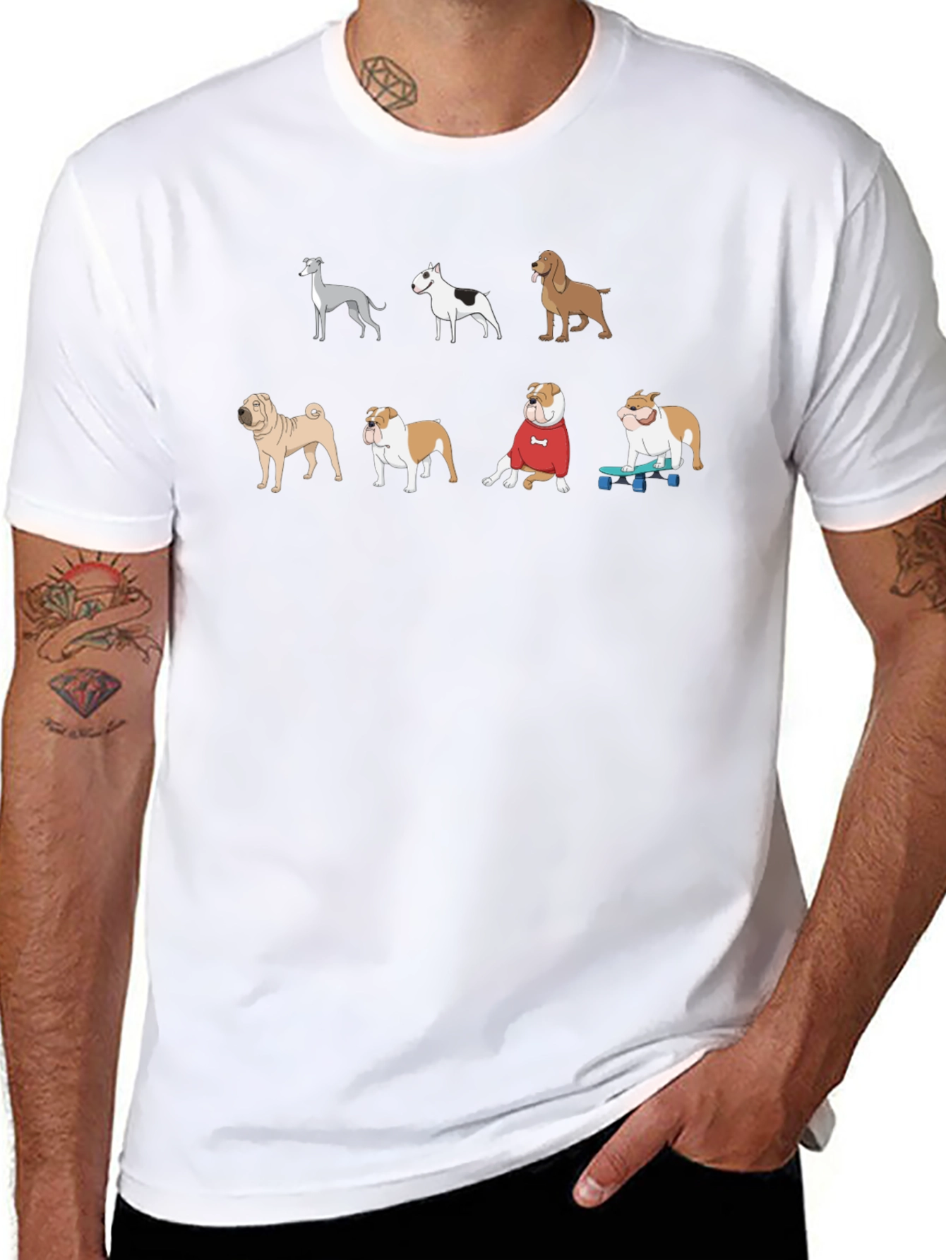 Cool Dog Breeds Graphic T-Shirt