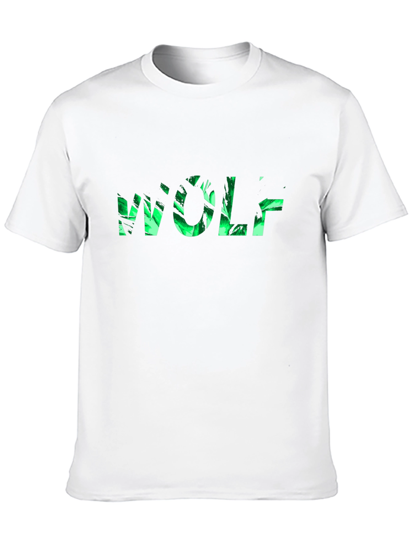 Wolf Nature Print Black T-Shirt
