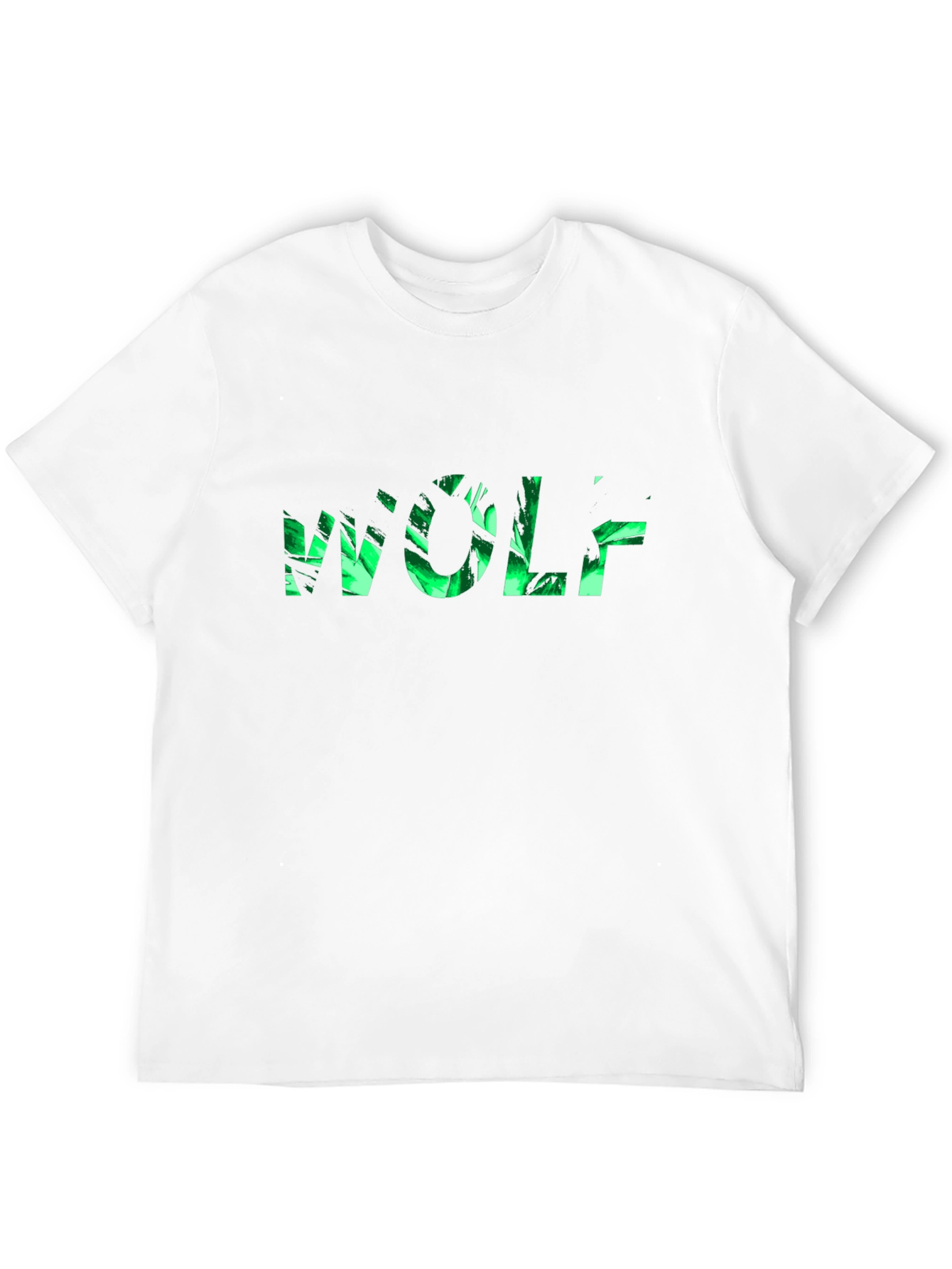 Wolf Nature Print Black T-Shirt