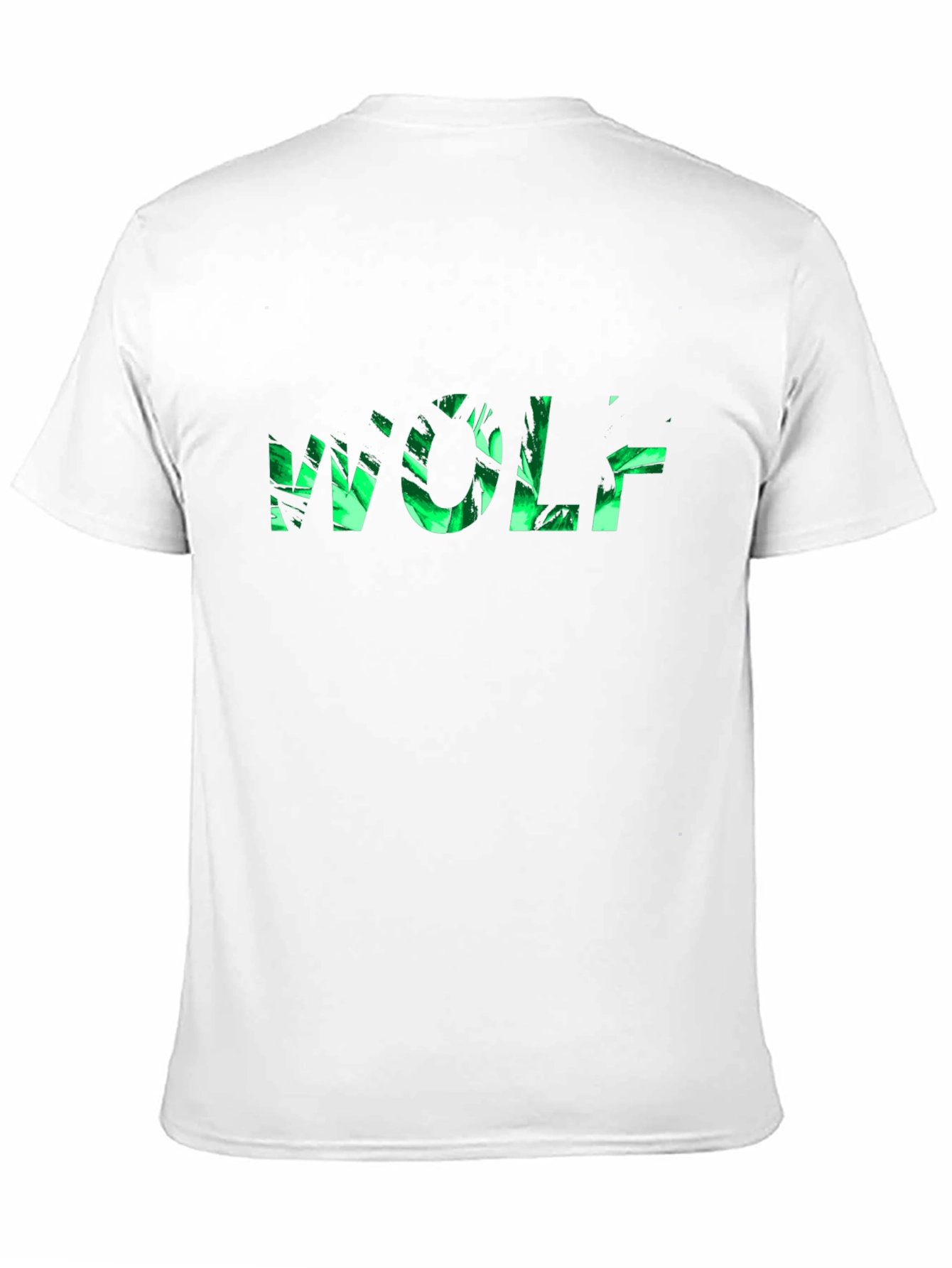 Wolf Nature Print Black T-Shirt