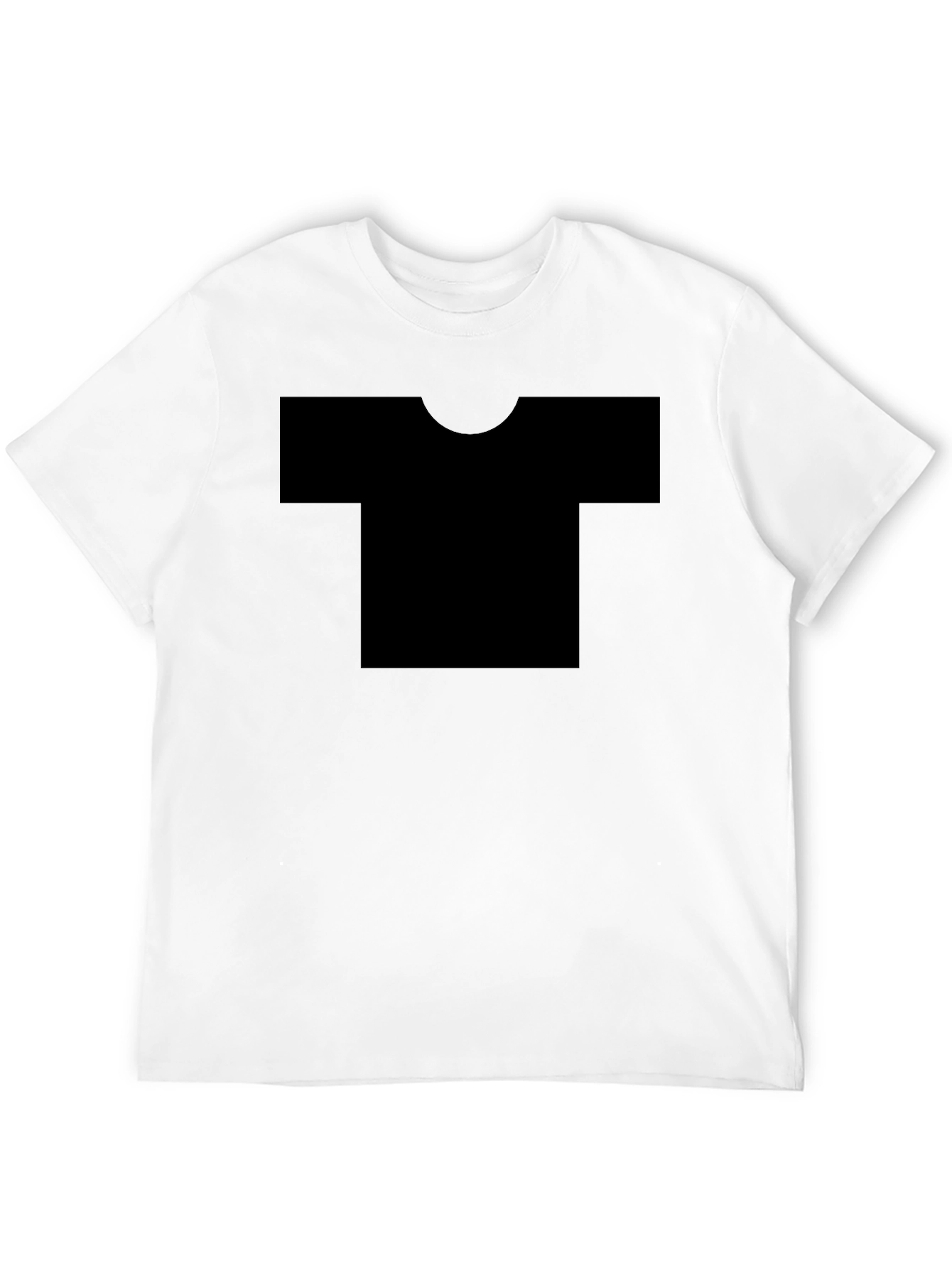 Plain Black Short Sleeve Crew Neck T-Shirt