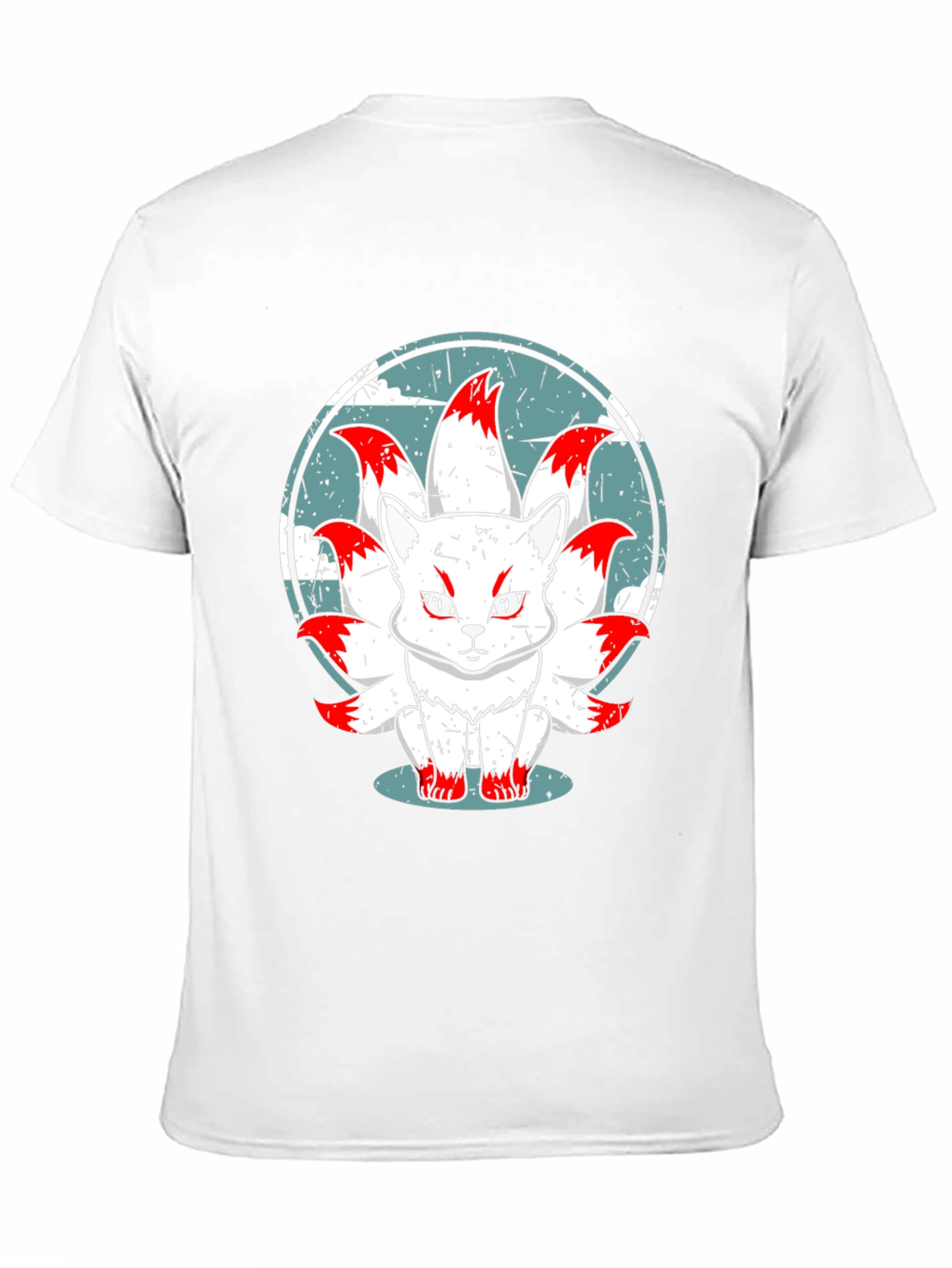 Nine-Tailed Fox Graphic Tee - Anime Style