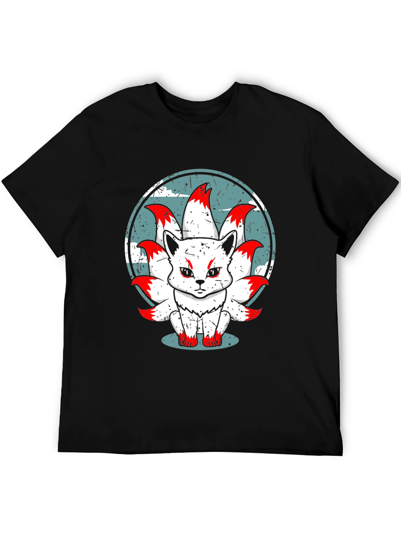Nine-Tailed Fox Graphic Tee - Anime Style