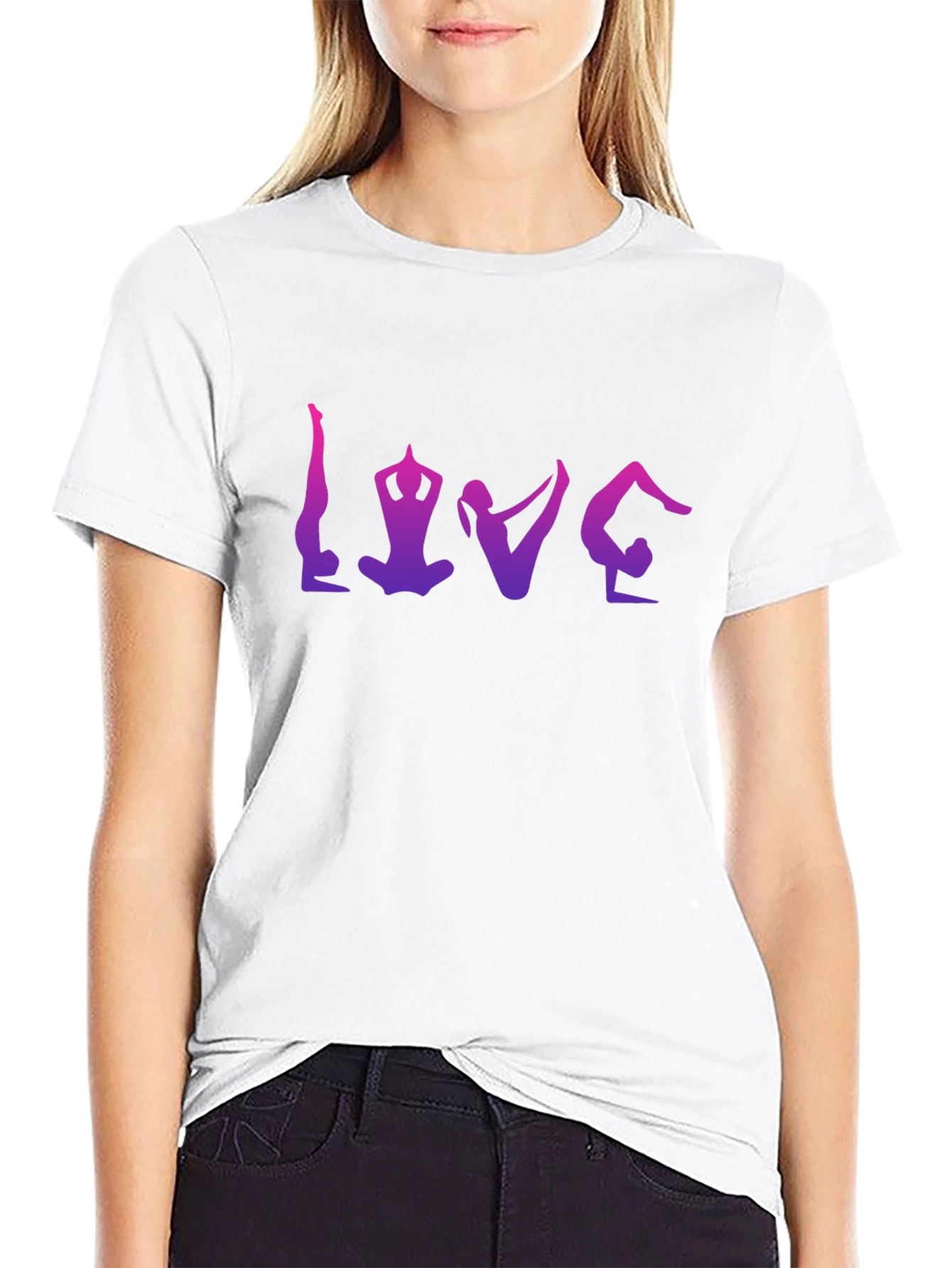 Yoga LOVE T-Shirt - Ombre Graphic Tee
