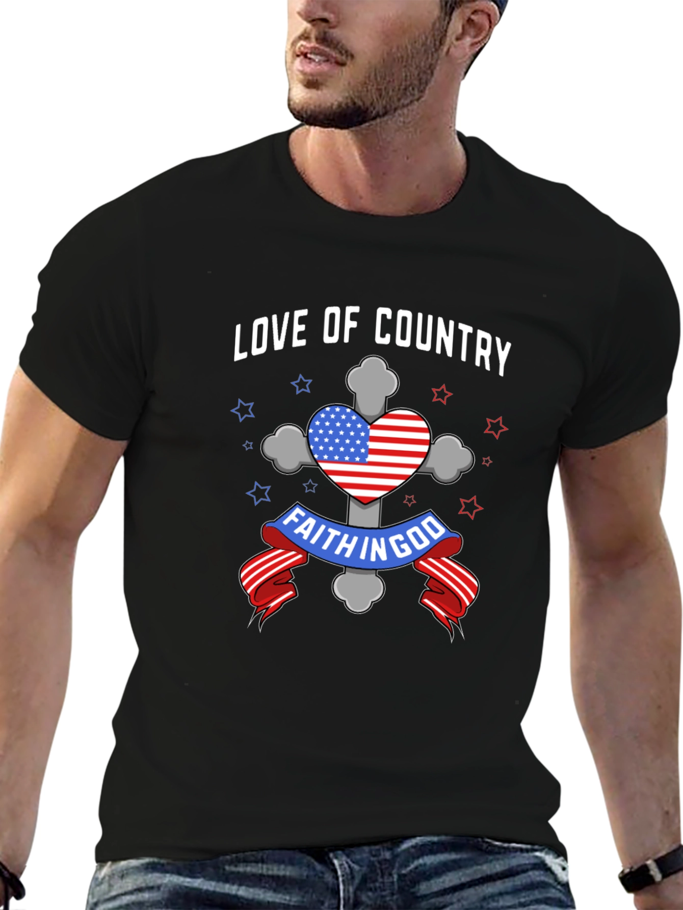 Faith In God Love of Country Patriotic T-Shirt