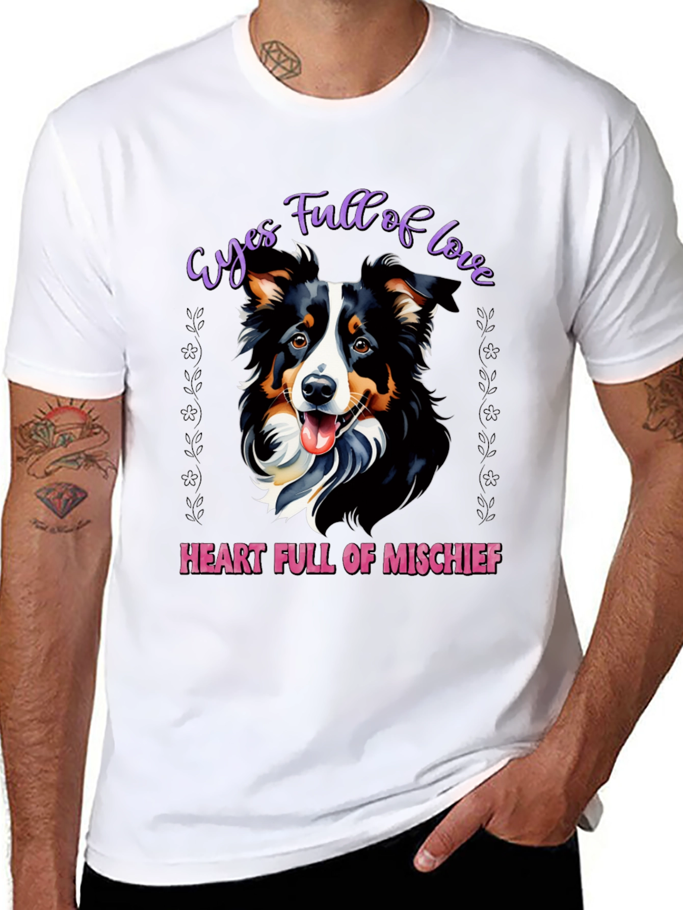 Eyes Full of Love Dog Graphic T-Shirt