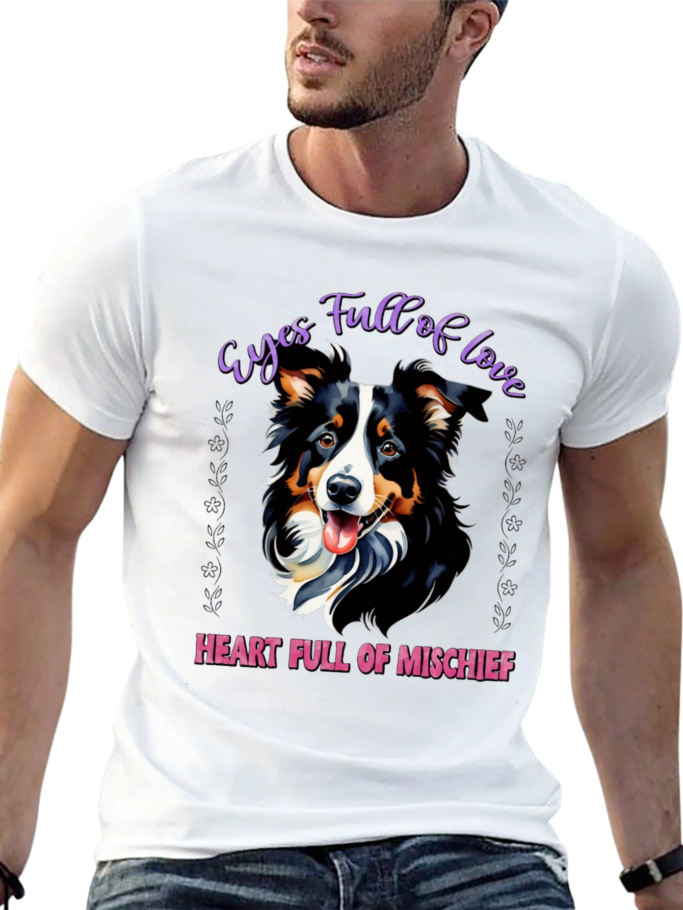 Eyes Full of Love Dog Graphic T-Shirt