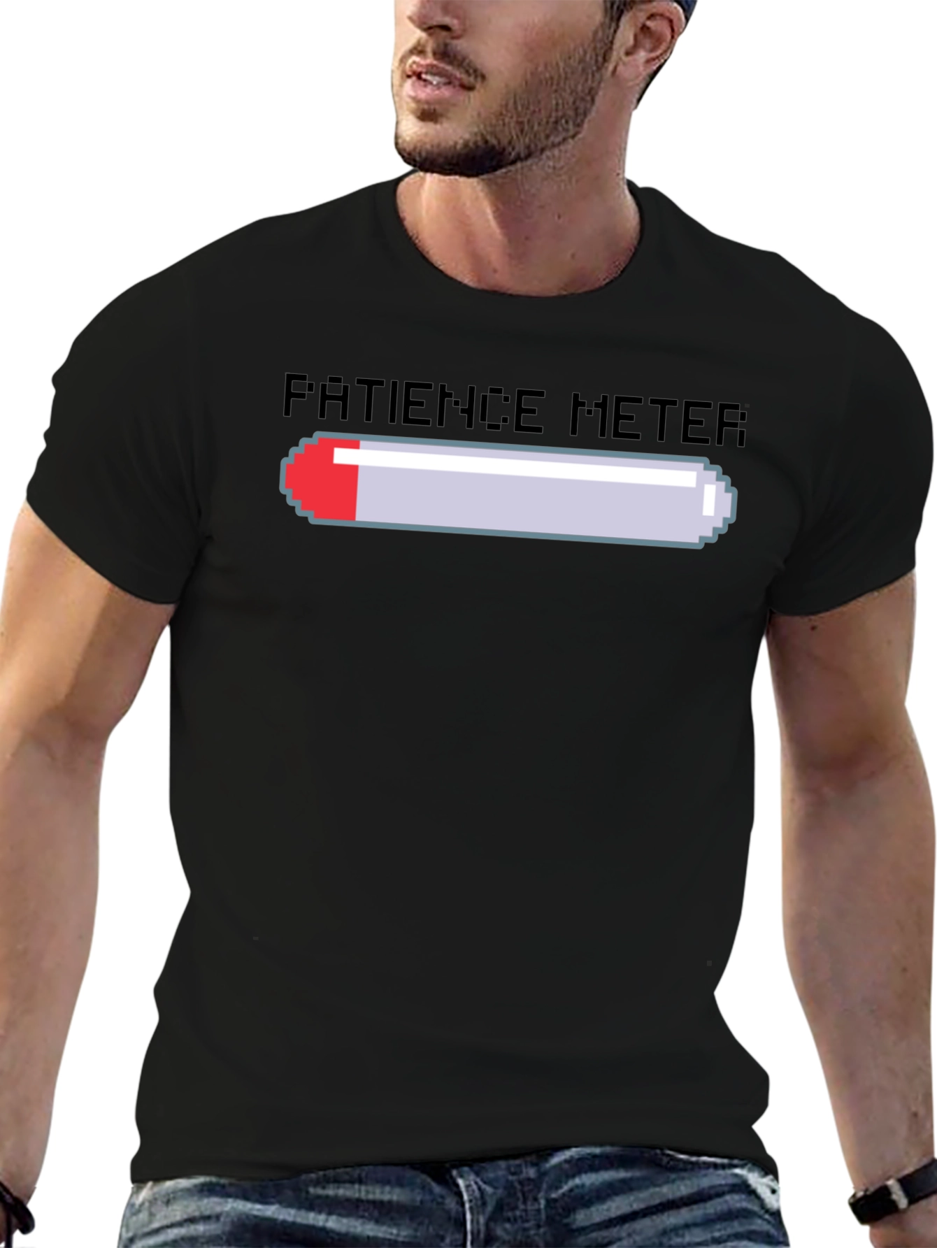 Patience Meter Graphic Tee - Gamer Style