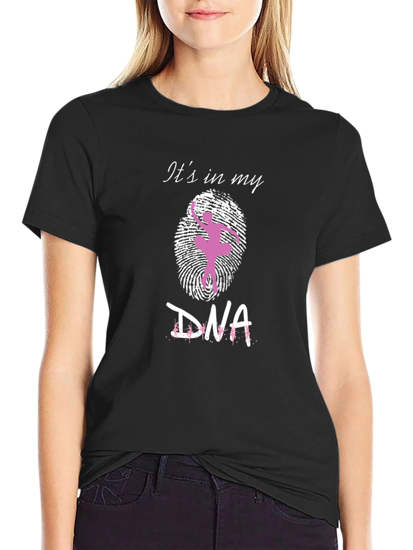 Ballet DNA T-Shirt - Dancer in Fingerprint Tee