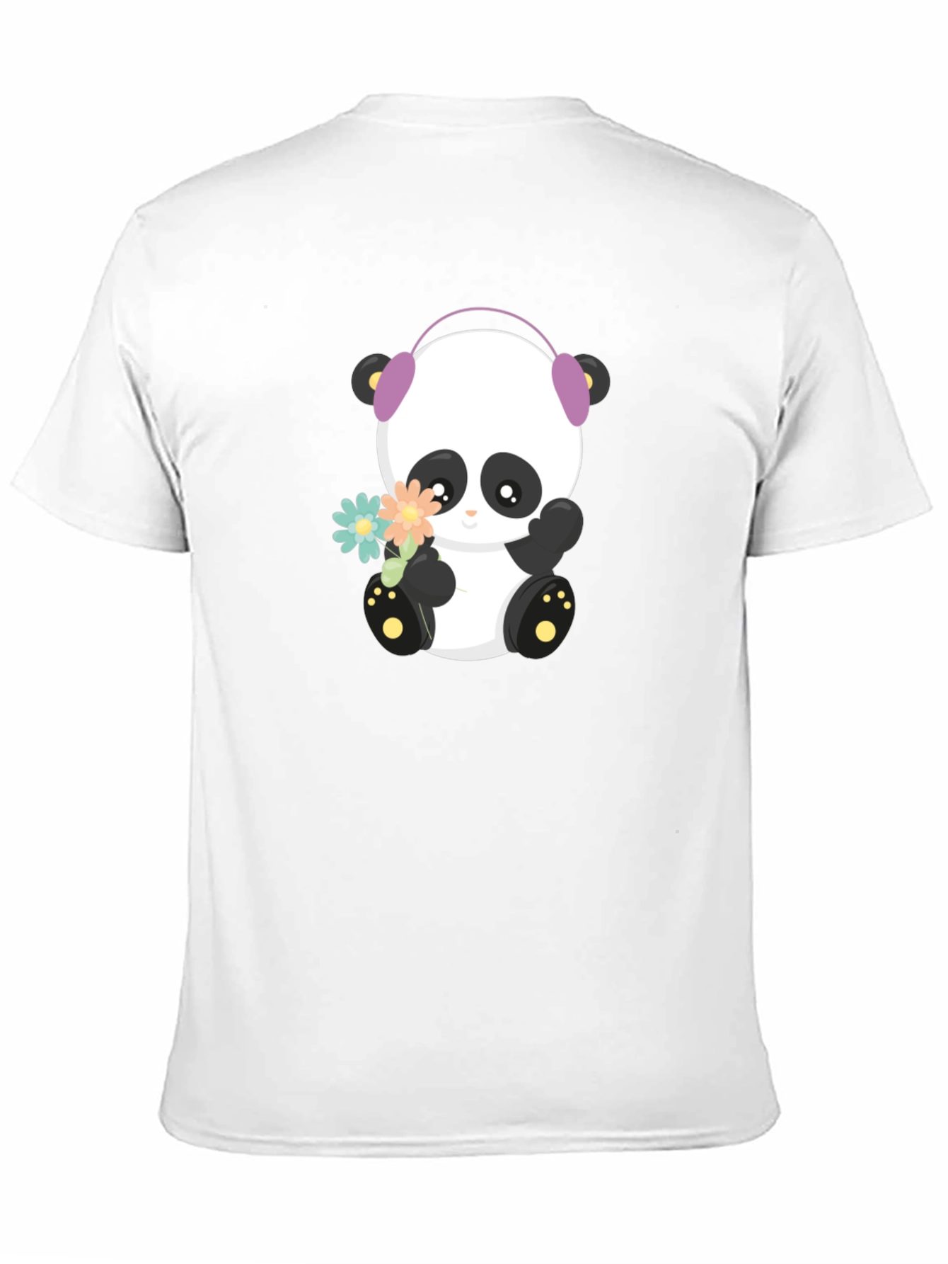 Cute Panda with Headphones Graphic T-Shirt