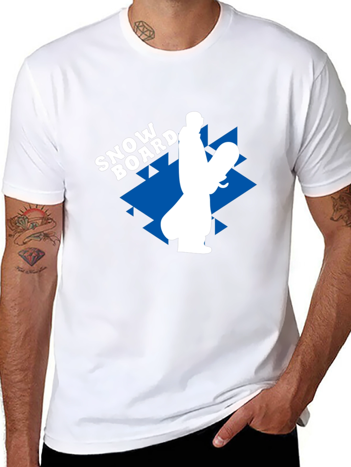 Snowboard Graphic Tee - Black Casual T-Shirt