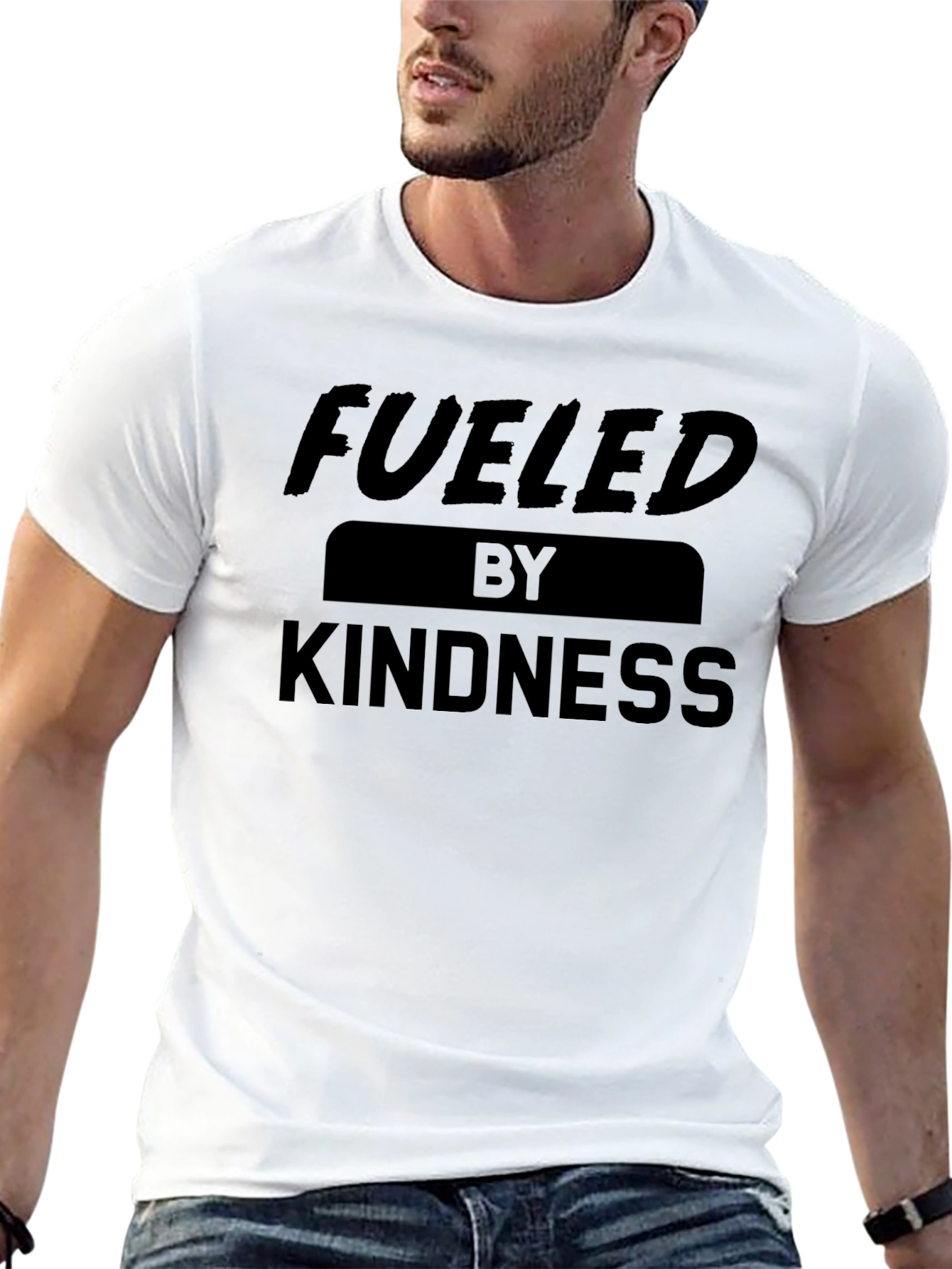 Fueled By Kindness Black Graphic T-Shirt
