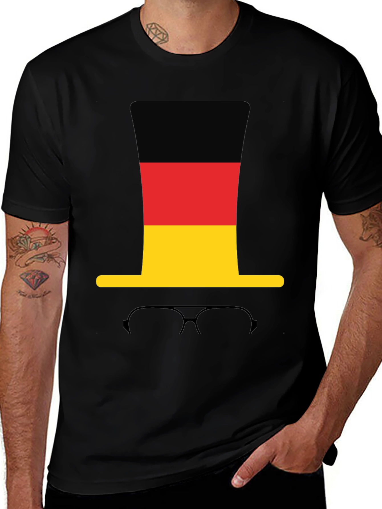 Germany Flag Top Hat T-Shirt