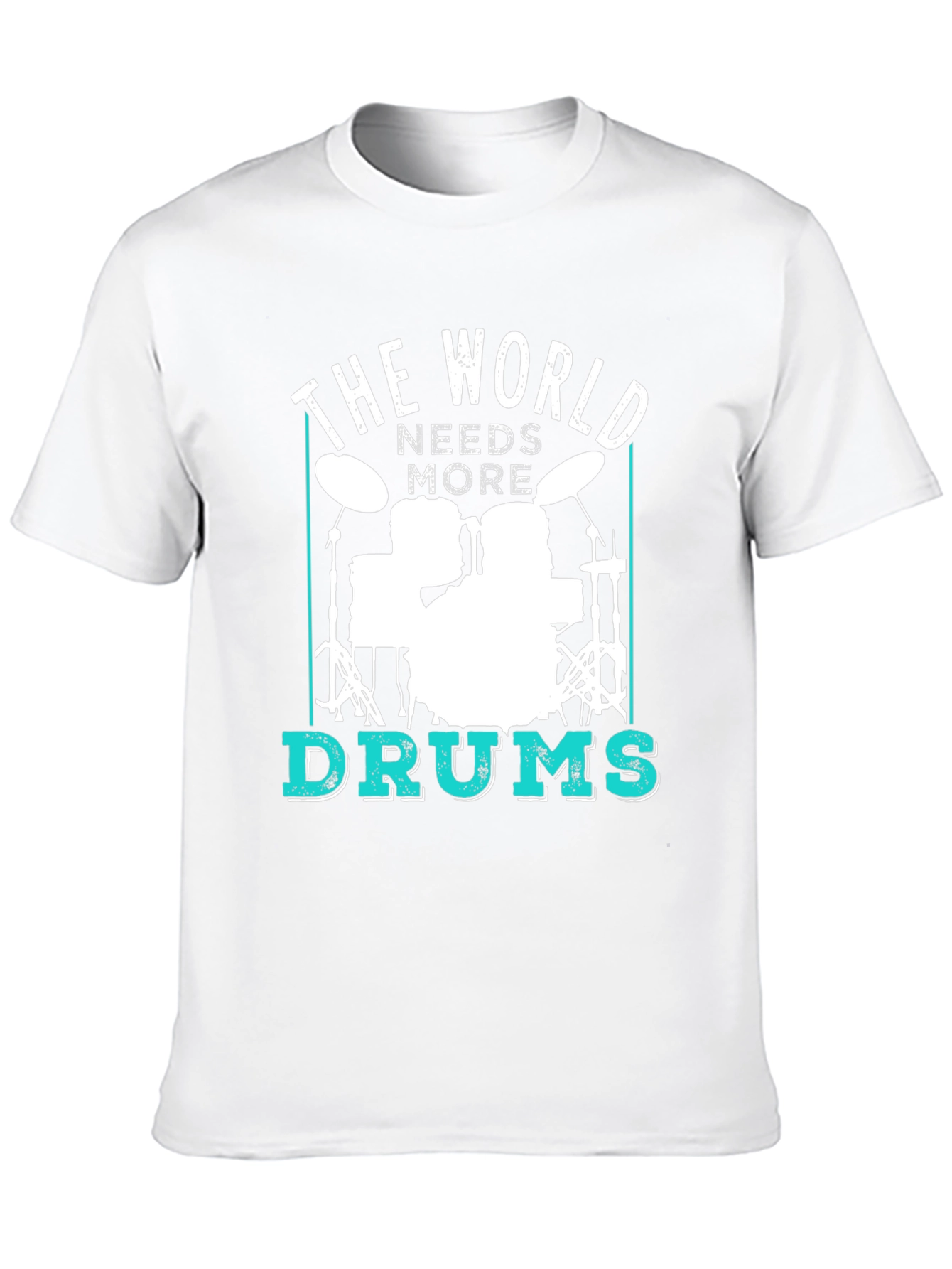 The World Needs More Drums Black T-Shirt