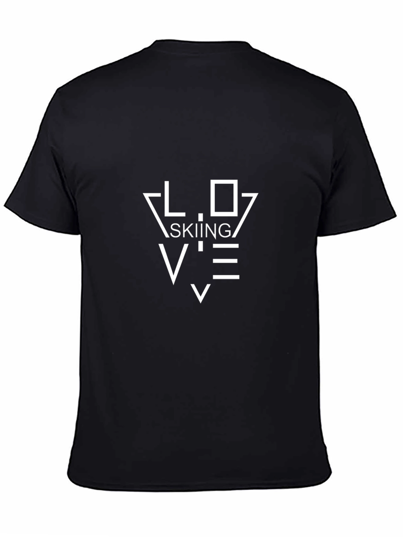 Love Skiing Black T-Shirt - Stylish Ski Apparel