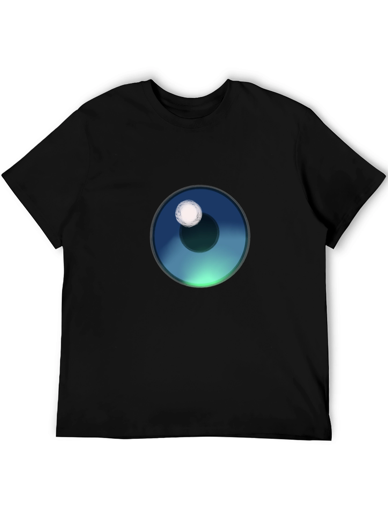 Mens Black T-Shirt with Eye Graphic